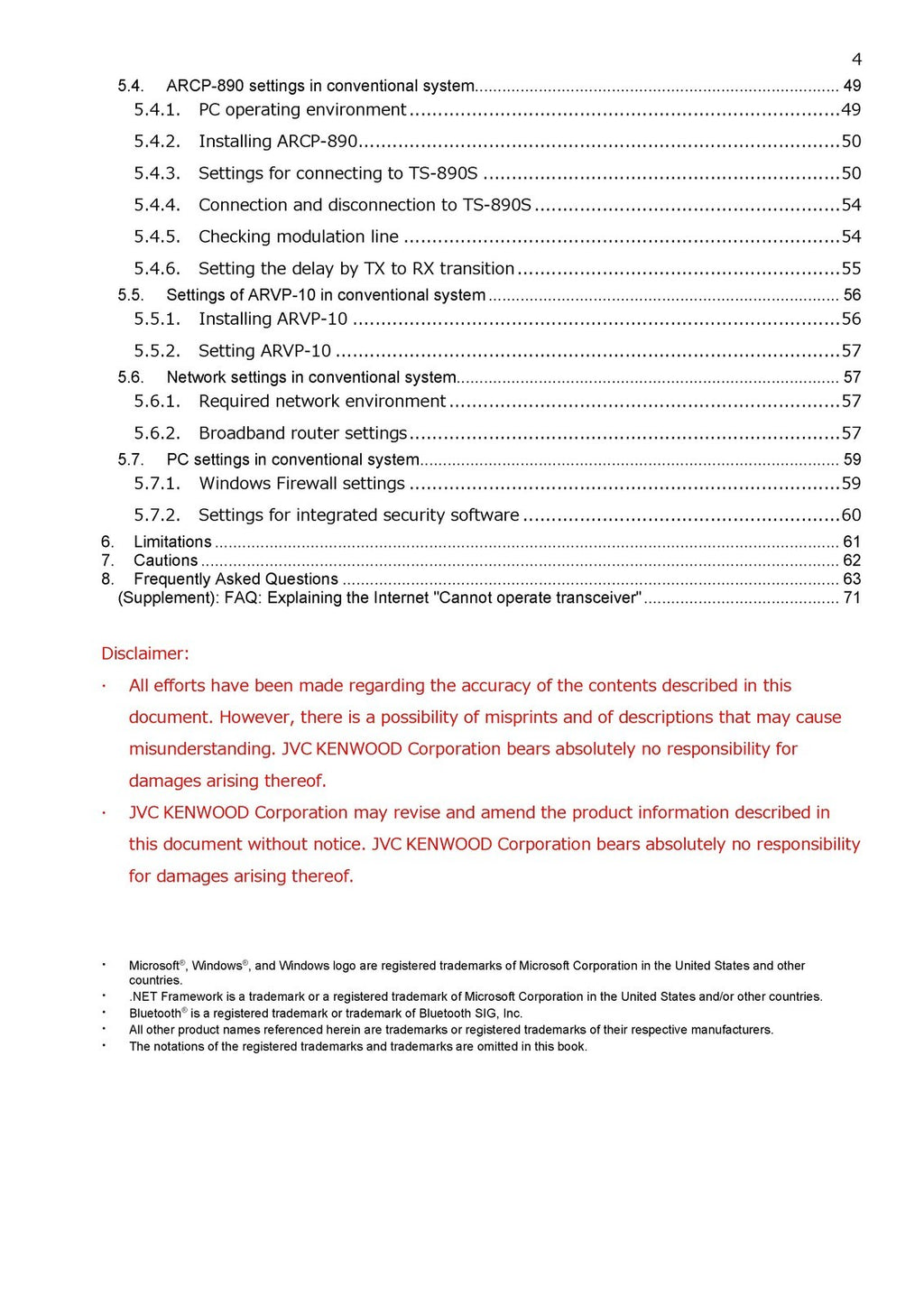 KENWOOD TS890 NETWORK COMMAND SETTING MANUAL - WIRE BOUND TOUGH COVERS