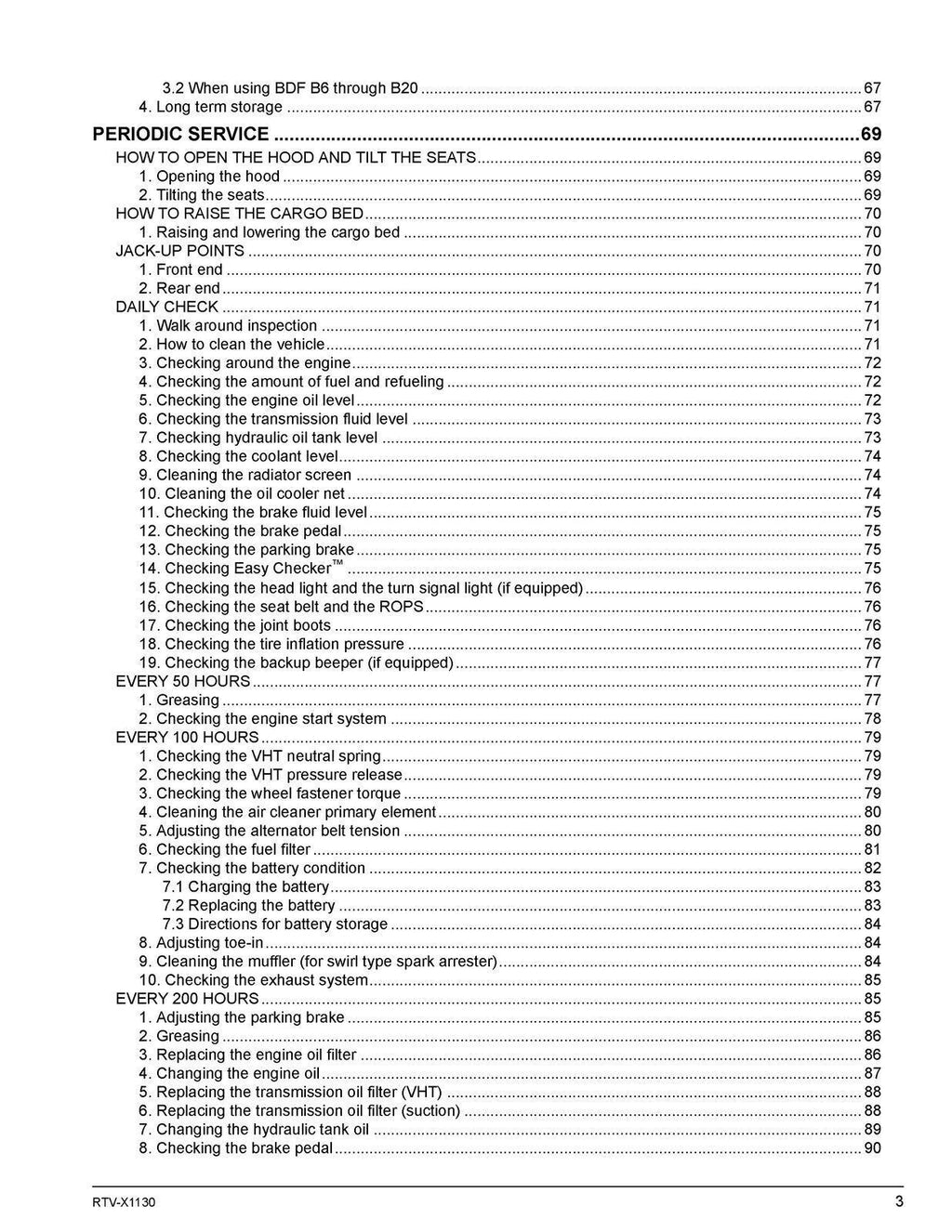 KUBOTA RTV-X1130 OPERATORS MANUAL - STEEL WIRE BOUND - PROTECTIVE COVERS