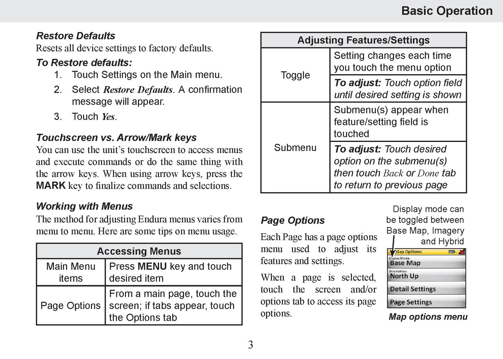 LOWRANCE Endura Operation Manual for Siera Safari Out&Back - WIRE BOUND - COVERS