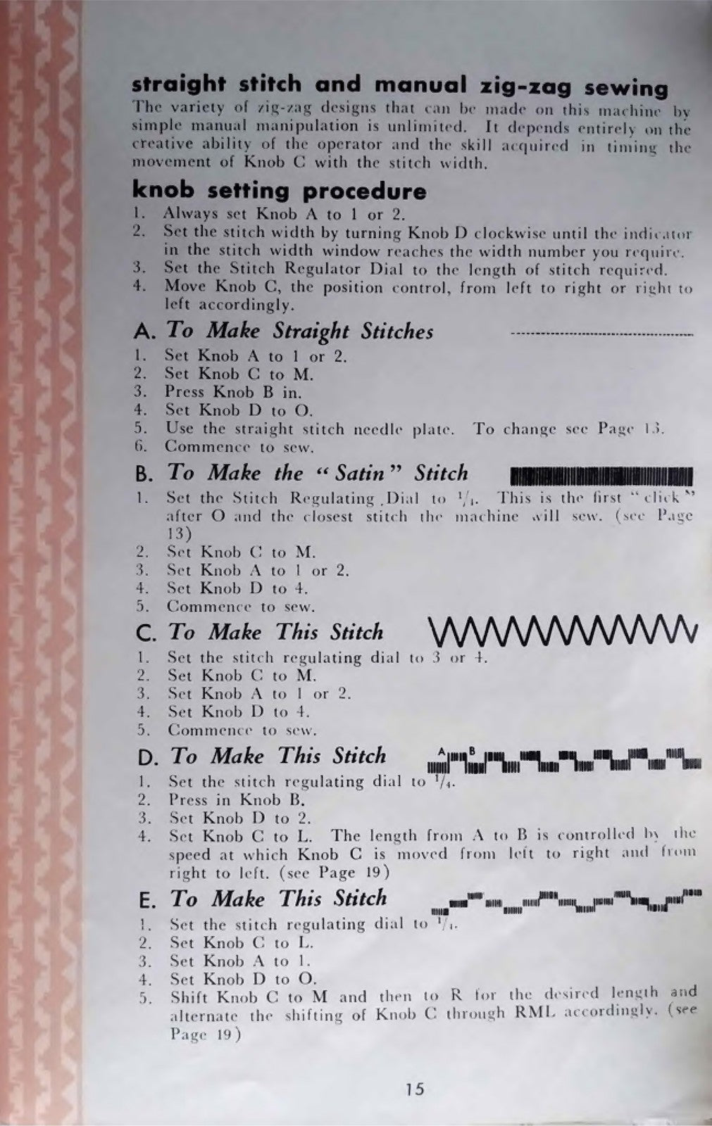 ATLAS Select-O-Matic Sewing Machine Instruction Manual - WIRE BOUND - COVERS