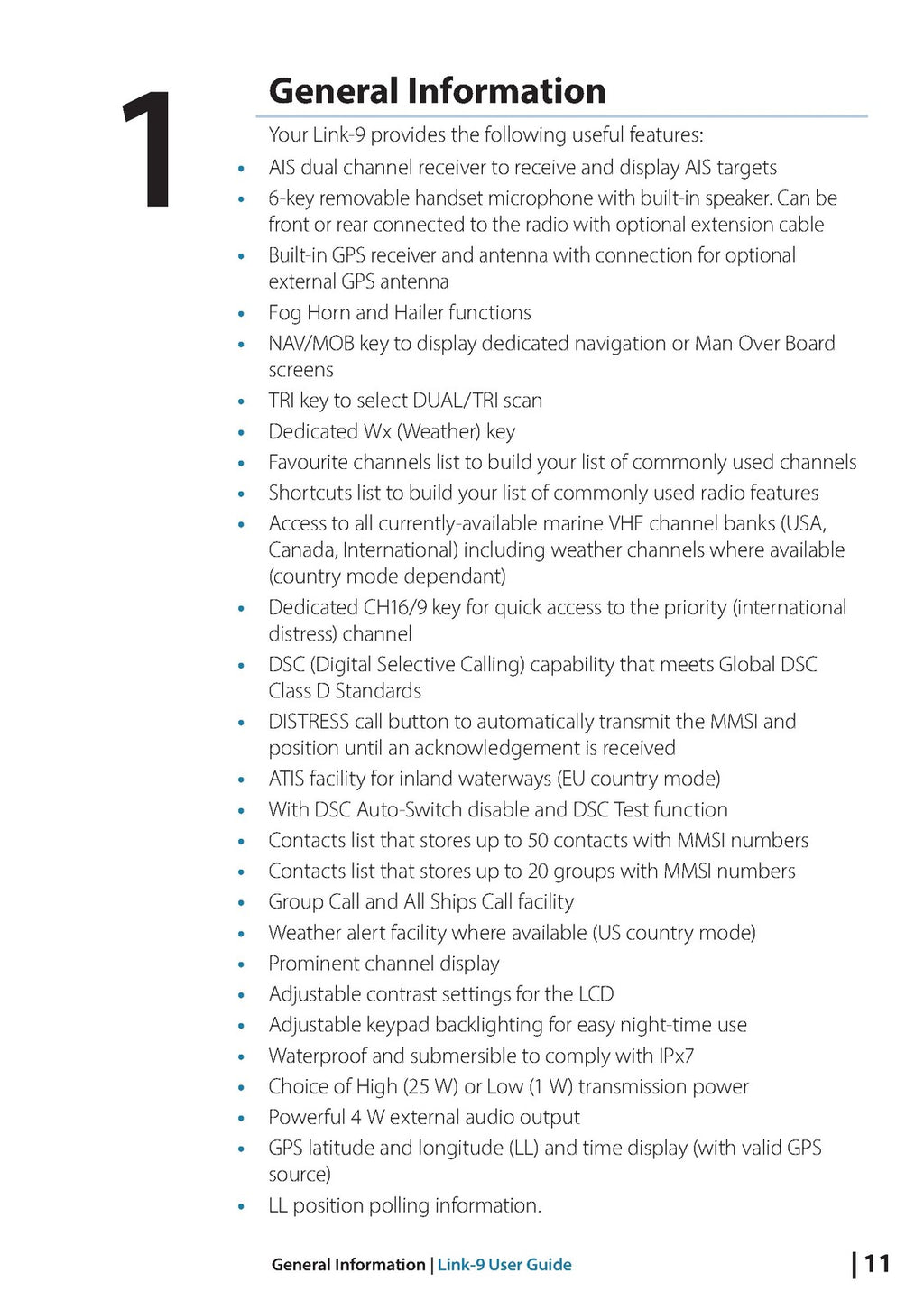 LOWRANCE Link-9 VHF FIXED MOUNT OWNERS MANUAL -  WIRE BOUND - COVERS