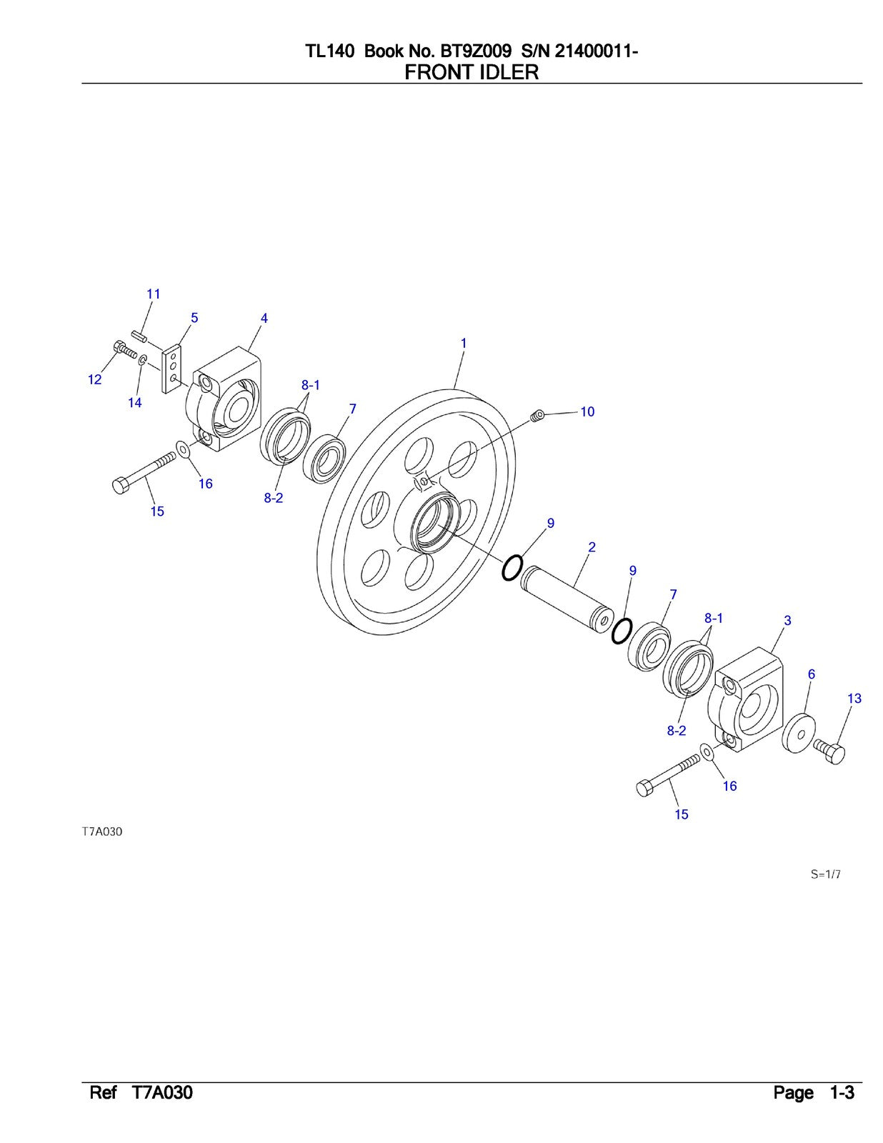 TAKEUCHI TL140 ILLUSTRATED PARTS MANUAL - WIRE BOUND - TOUGH COVERS