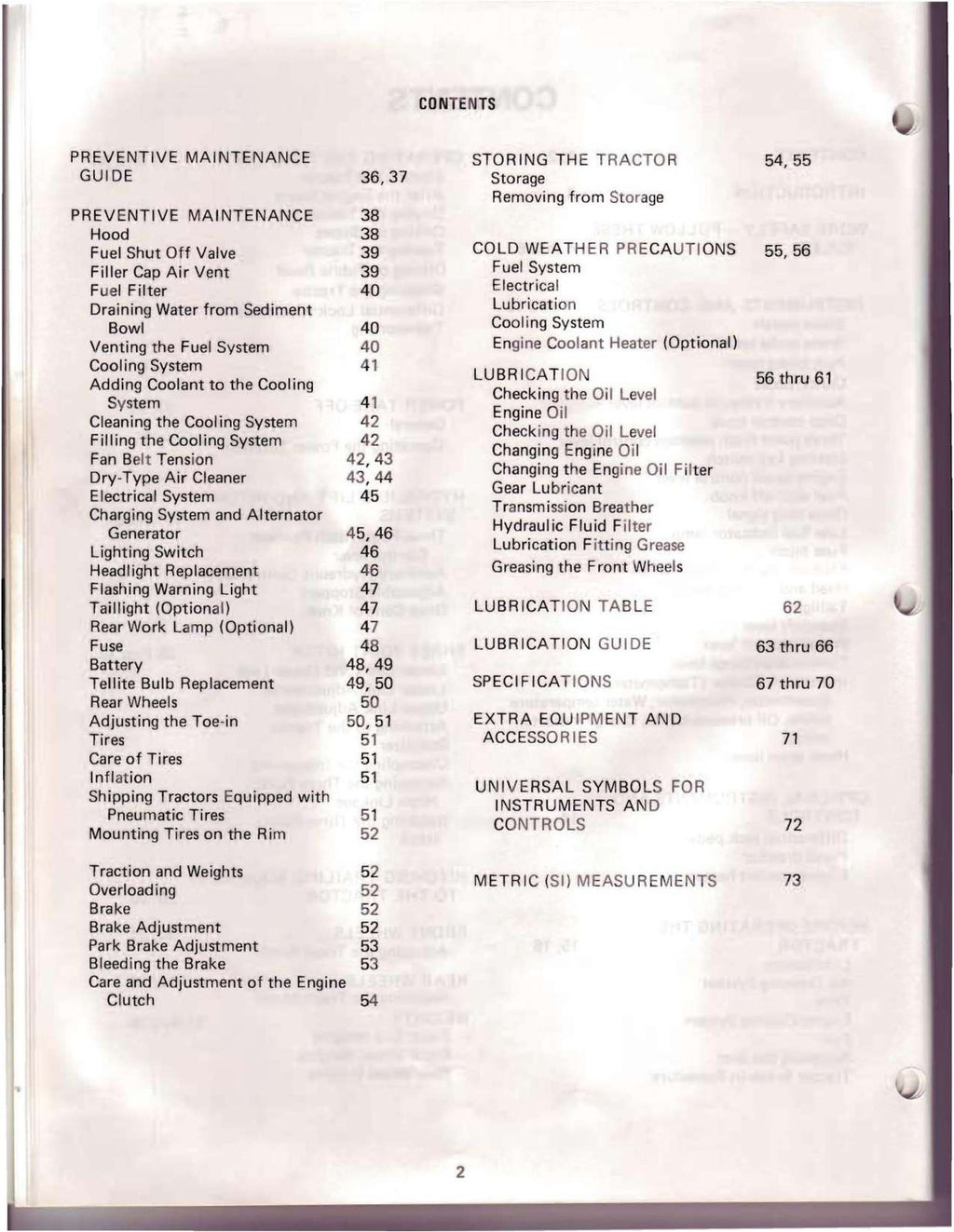 INTERNATIONAL 274 TRACTOR OPERATORS MANUAL - WIRE BOUND - PROTECTIVE COVERS