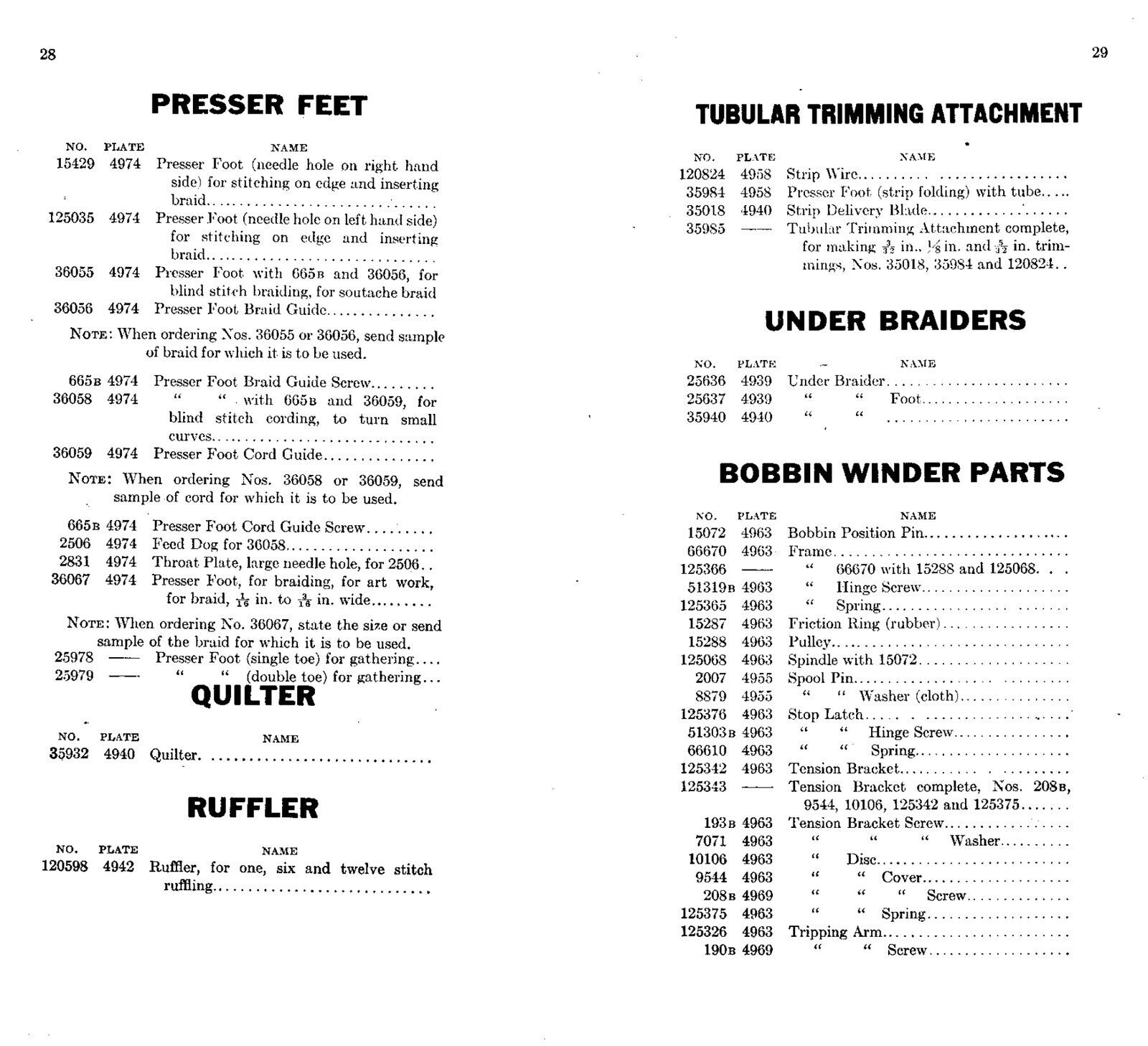 SINGER 15-91 Illustrated Parts List Manual  - WIRE BOUND - PROTECTIVE COVERS