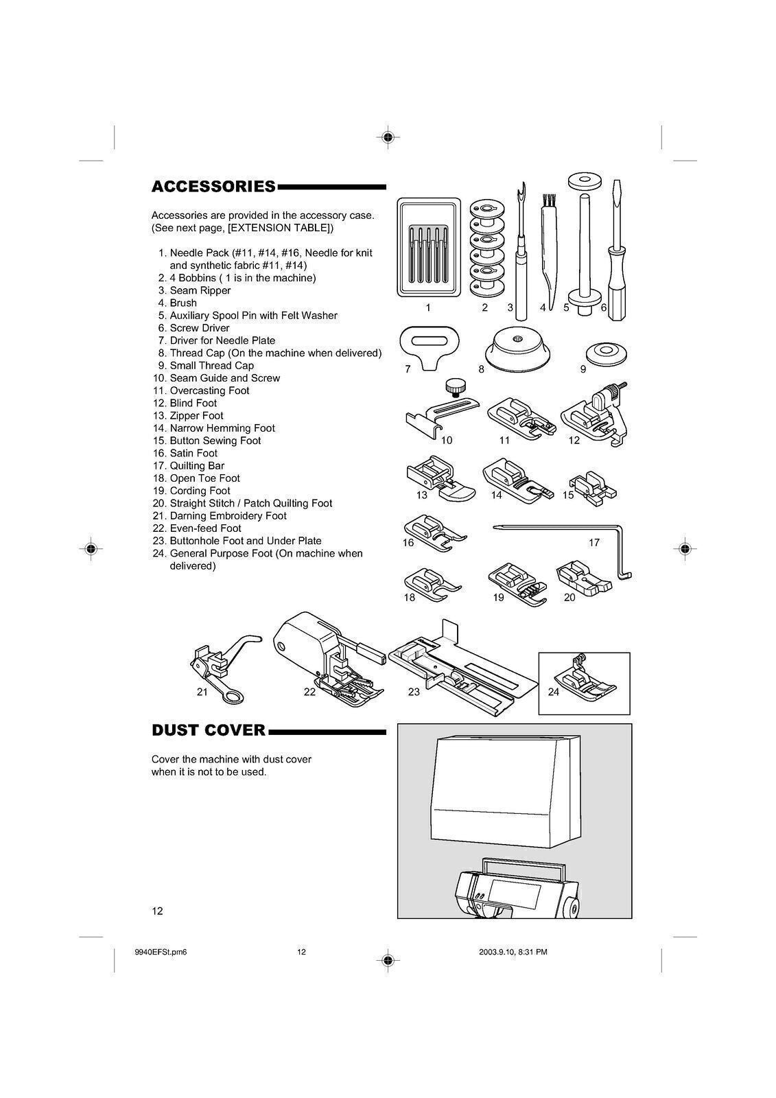 SINGER 9940 Sewing Machine User Manual Owners Guide [WIRE BOUND]