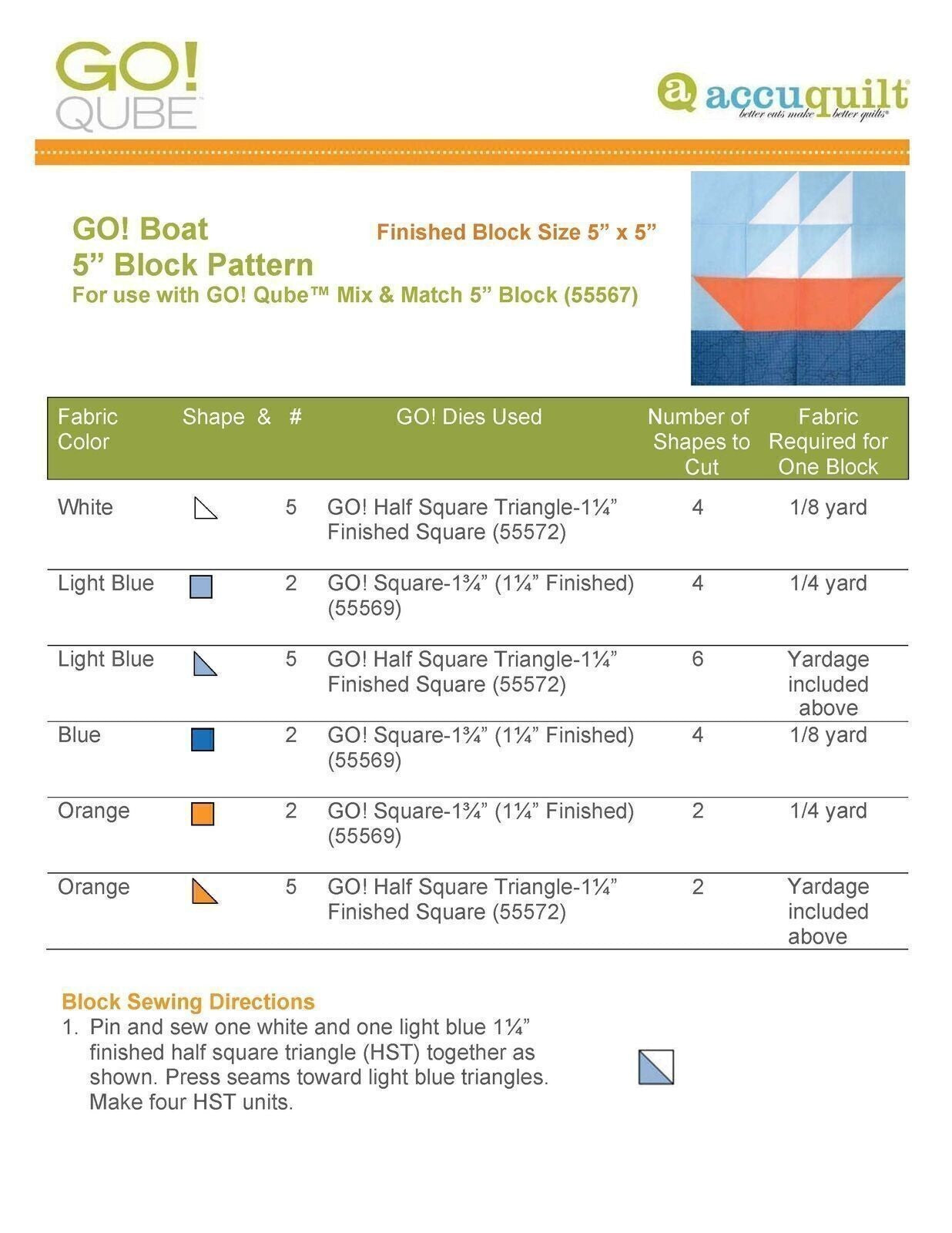 AccuQuilt Go! Qube Manual 5" 3-in-1: BLOCK, CORNERS & ANGLES, 432 PG  Wire Bound