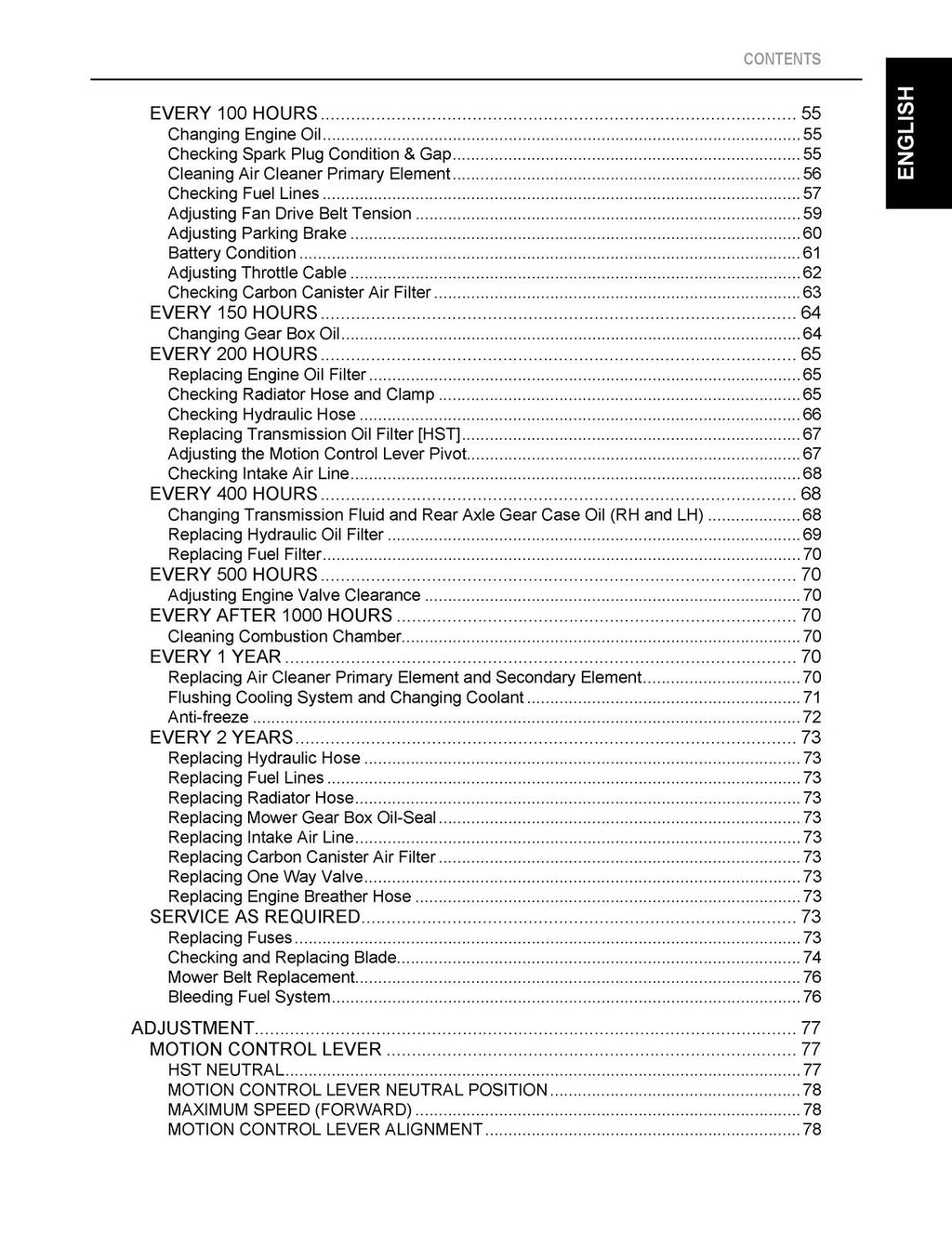 KUBOTA ZG332 ZERO TURN MOWER OPERATORS MANUAL - STEEL WIRE BOUND - TOUGH COVERS