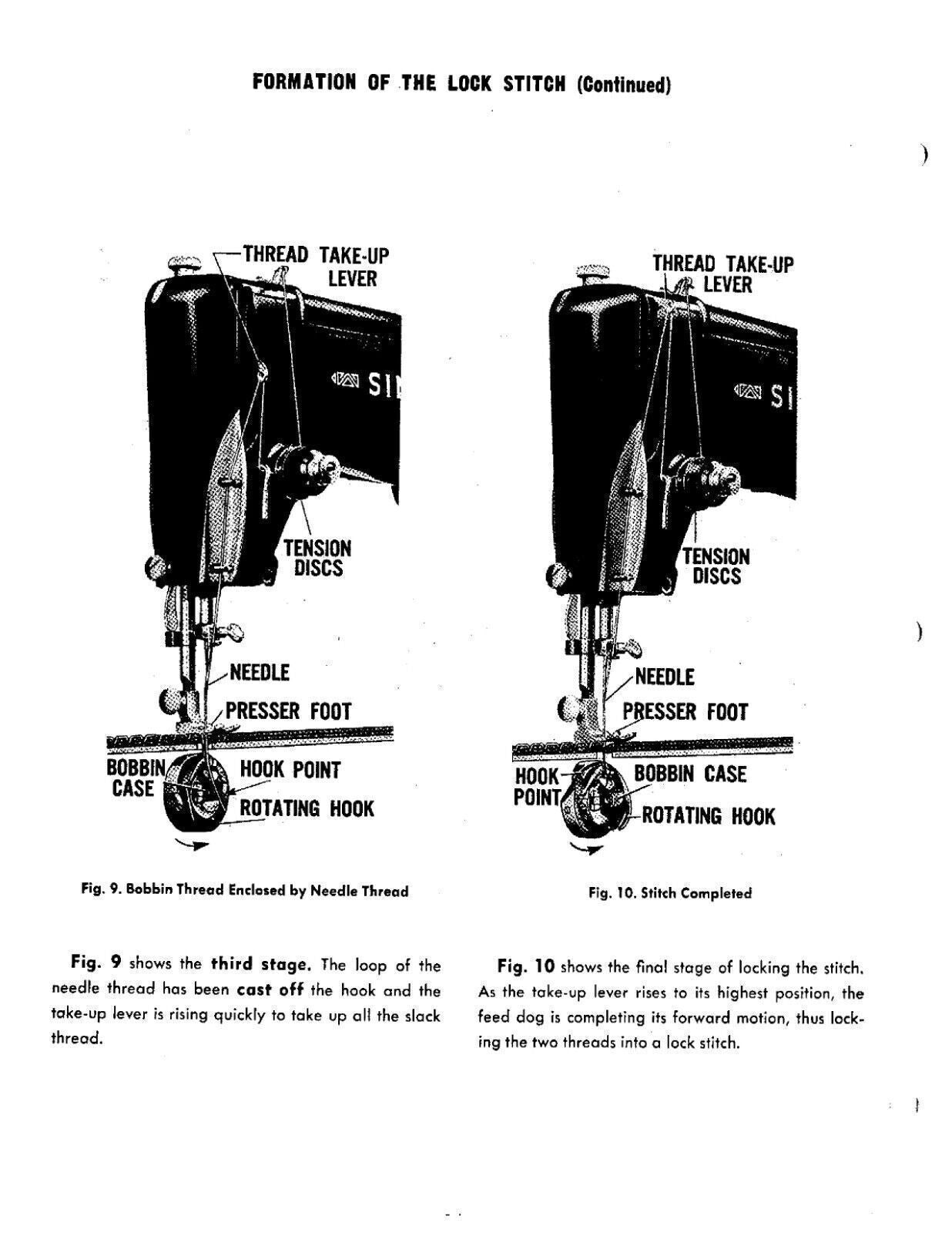 SINGER 206 306 319 401 Service User Manual Operation Guide - Steel Wire Bound