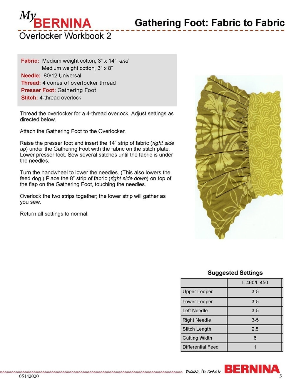 BERNINA Overlocker Workbook 2 Overlocker Plus - STEEL WIRE BOUND - TOUGH COVERS