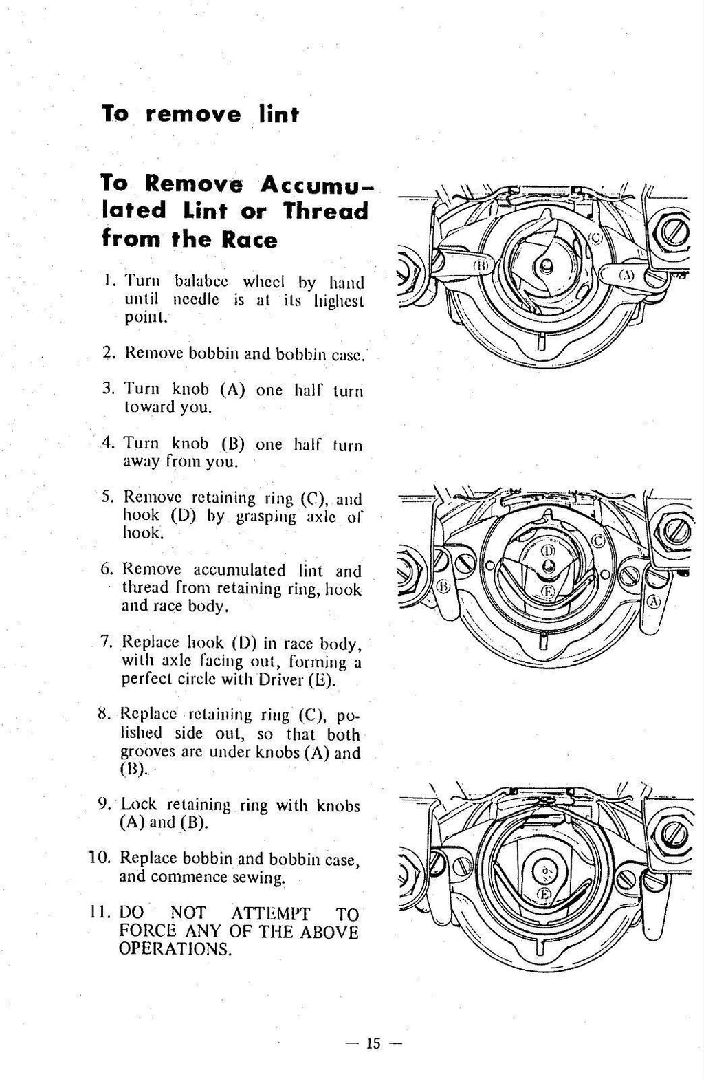 Brother Project 1361 Sewing Machine Manual - WIRE BOUND - PROTECTIVE COVERS