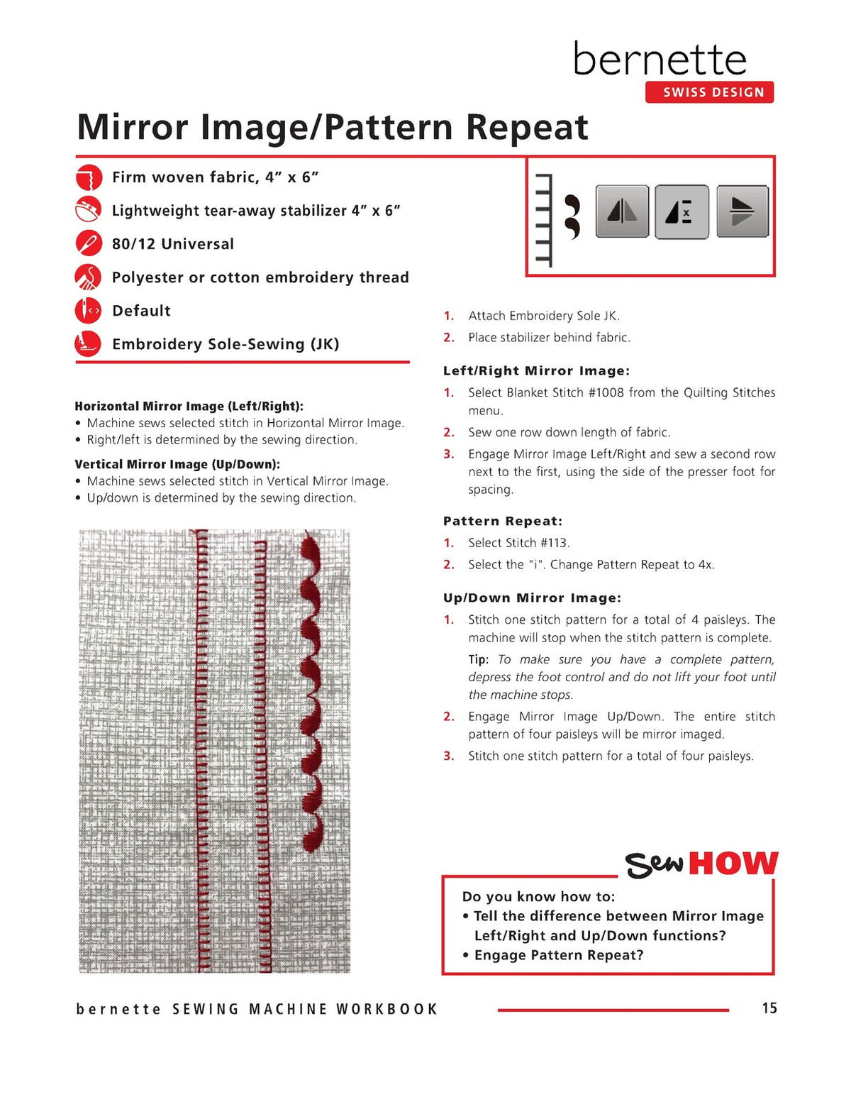 BERNINA Bernette Sewing Machine Mastery Workbook B77 B79 - ROBUST WIRE BINDING