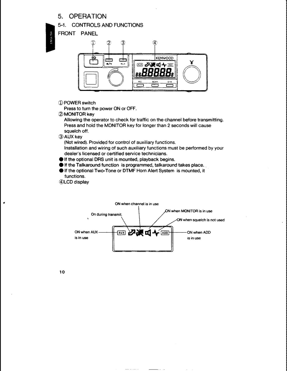 KENWOOD TK-705D TK-805D VHF UHF FM Transceiver Instruction Manual - WIRE BOUND