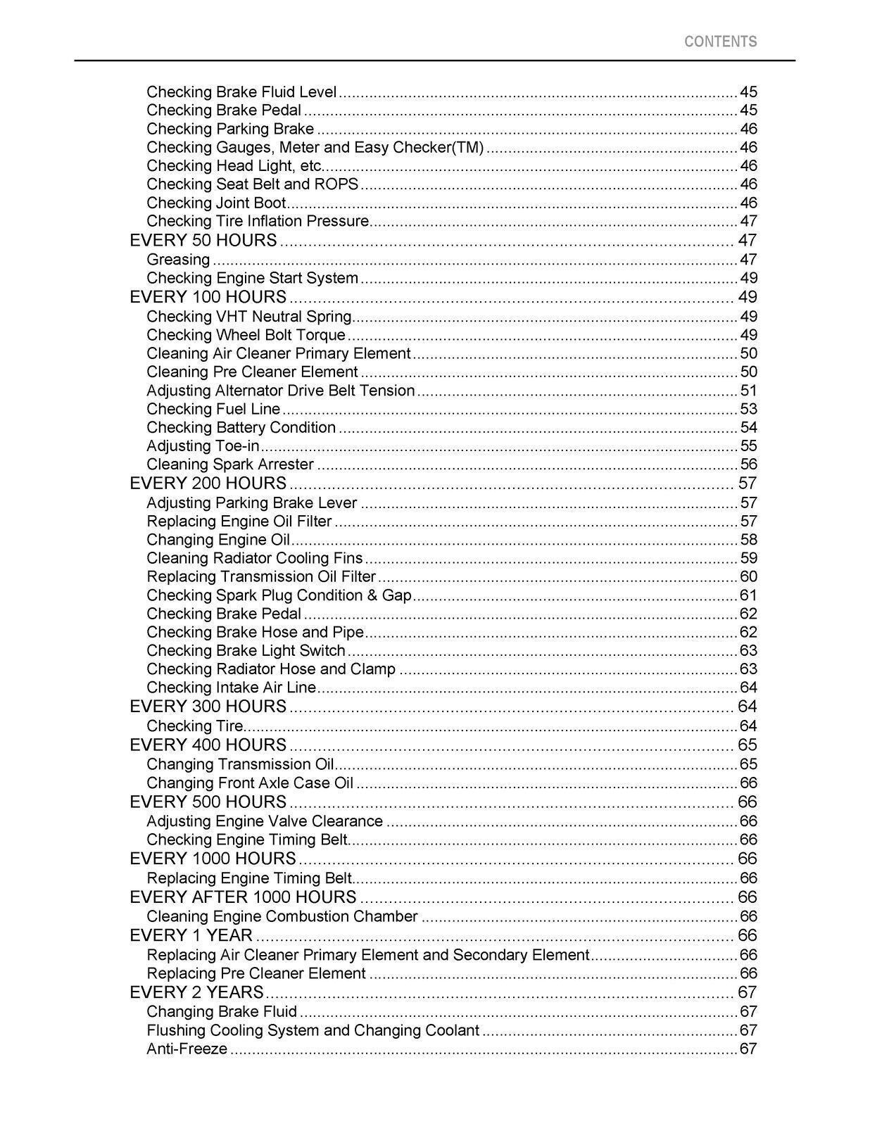KUBOTA RTV500 OPERATING MANUAL - STEEL WIRE BOUND - PROTECTIVE COVERS