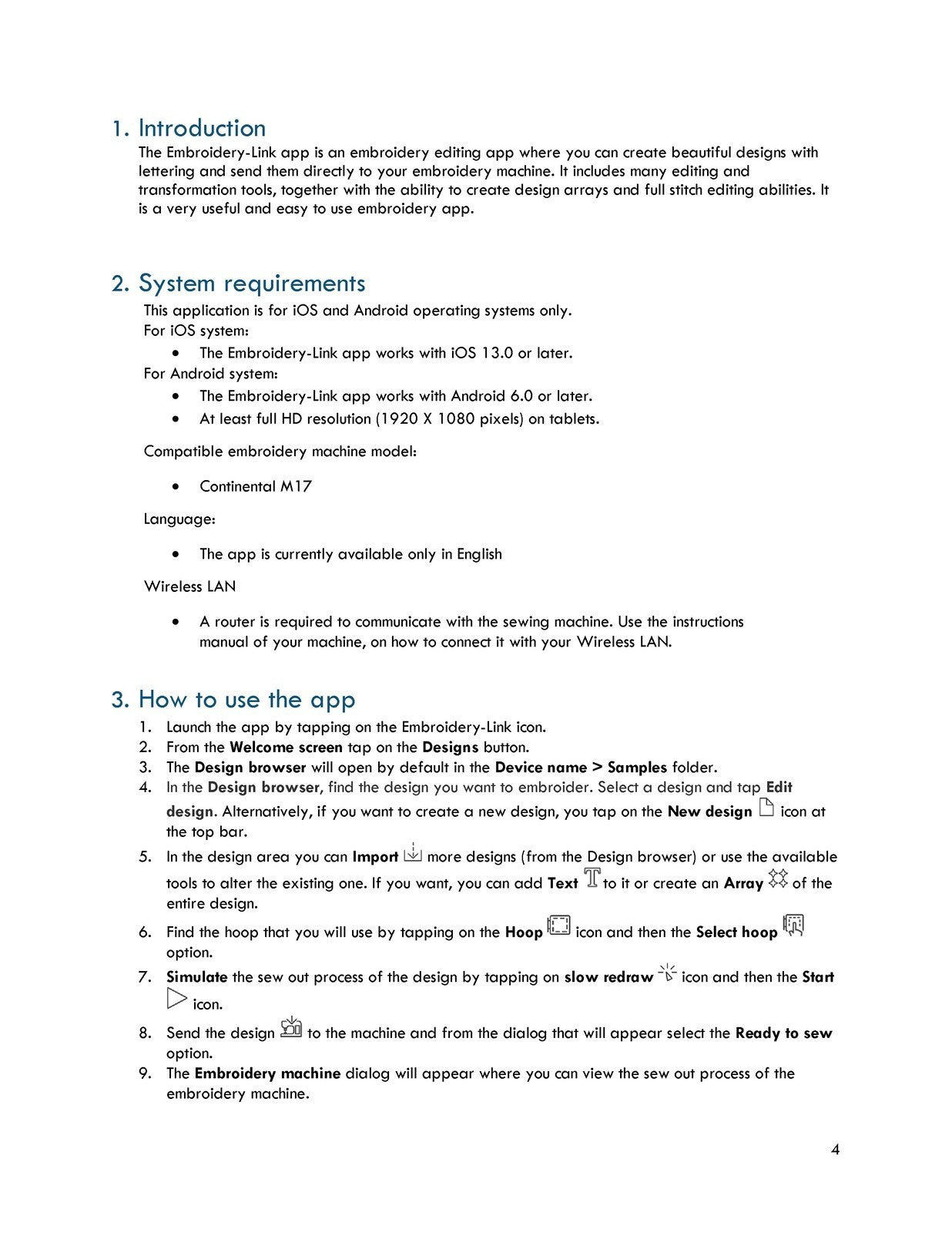 Janome Continental M17 "Embroidery-Link" User Guide Manual ONLY: 23 PGS. BOUND