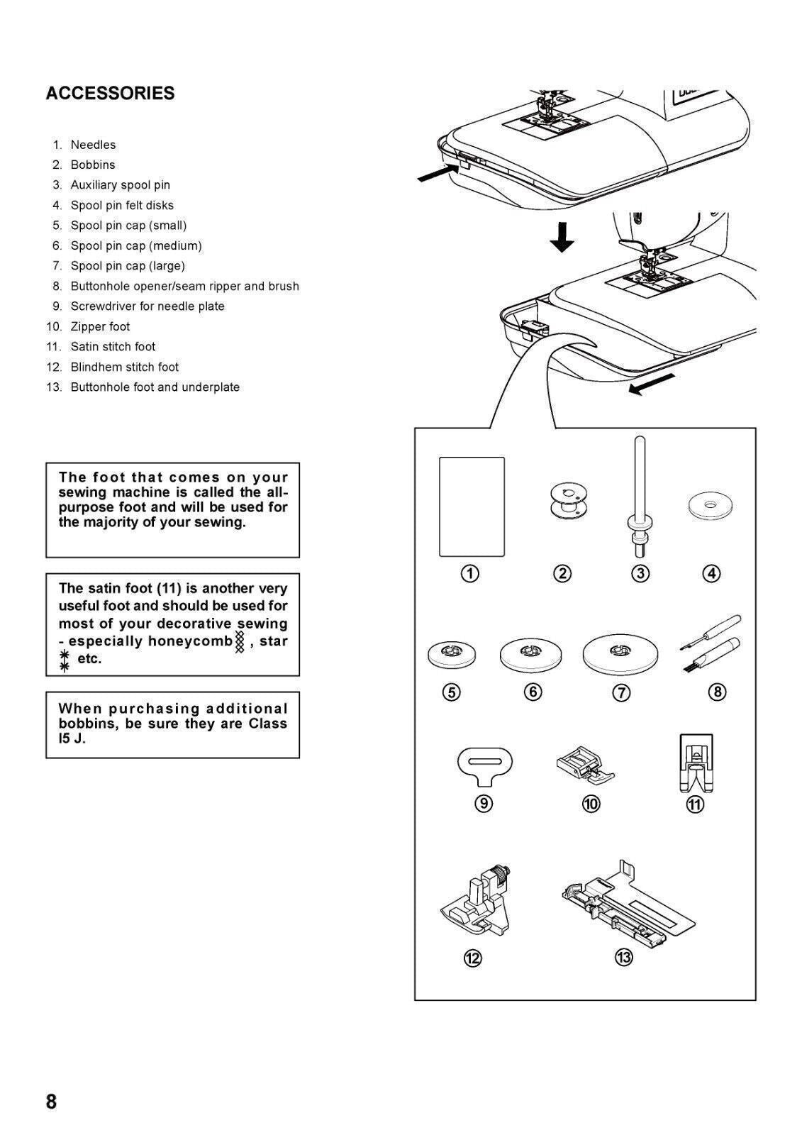 SINGER ONE PLUS Sewing Machine User Manual Operation Guide