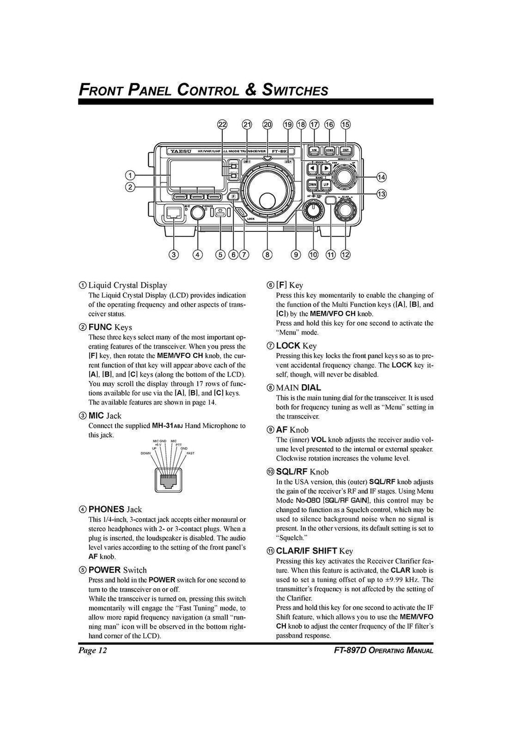 YAESU FT-897D Transceiver User Operating Manual - STEEL WIRE BOUND
