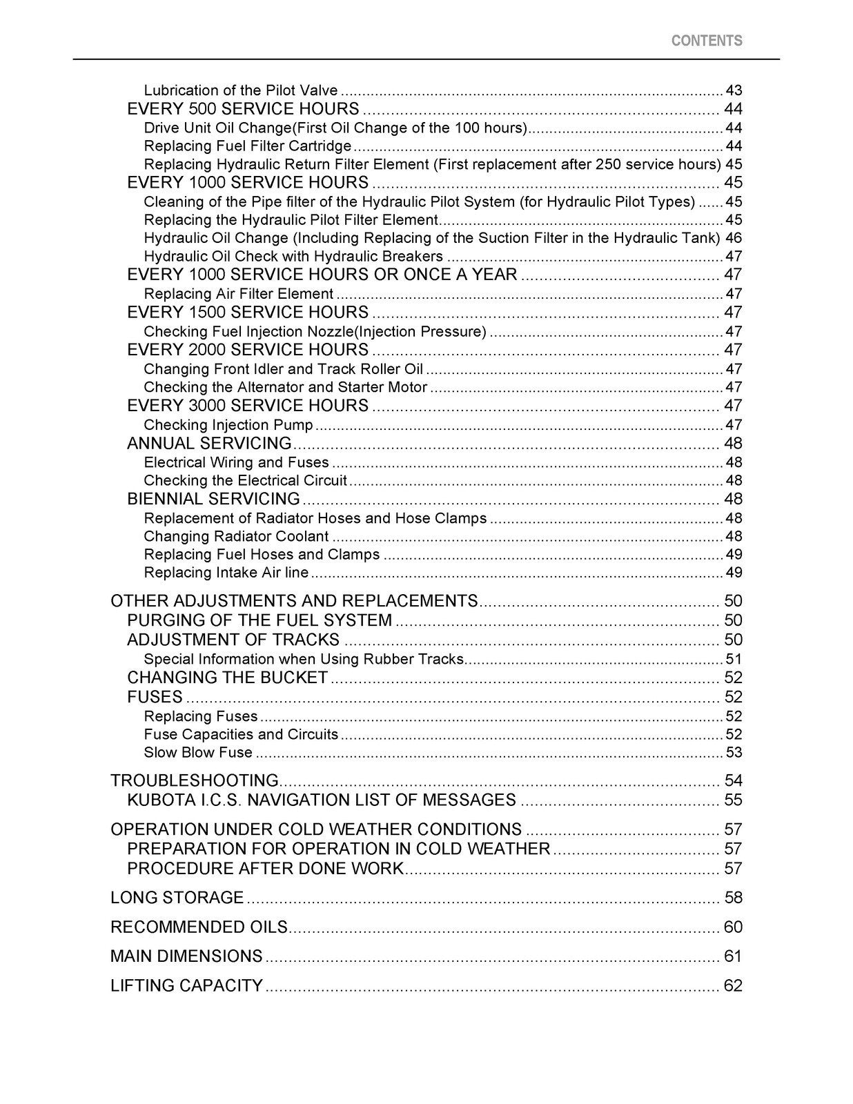KUBOTA U25 EXCAVATOR OPERATORS MANUAL - STEEL WIRE BOUND - PROTECTIVE COVERS