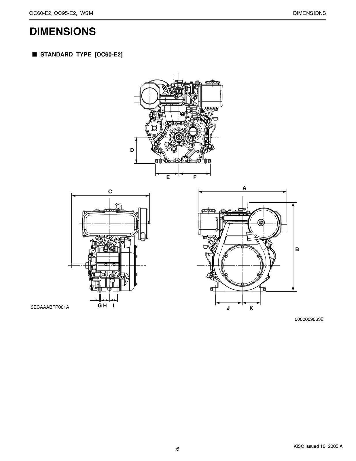 KUBOTA DIESEL ENGINE OC60-E2 OC95-E2 WORKSHOP MANUAL - STEEL WIRE BOUND - COVERS