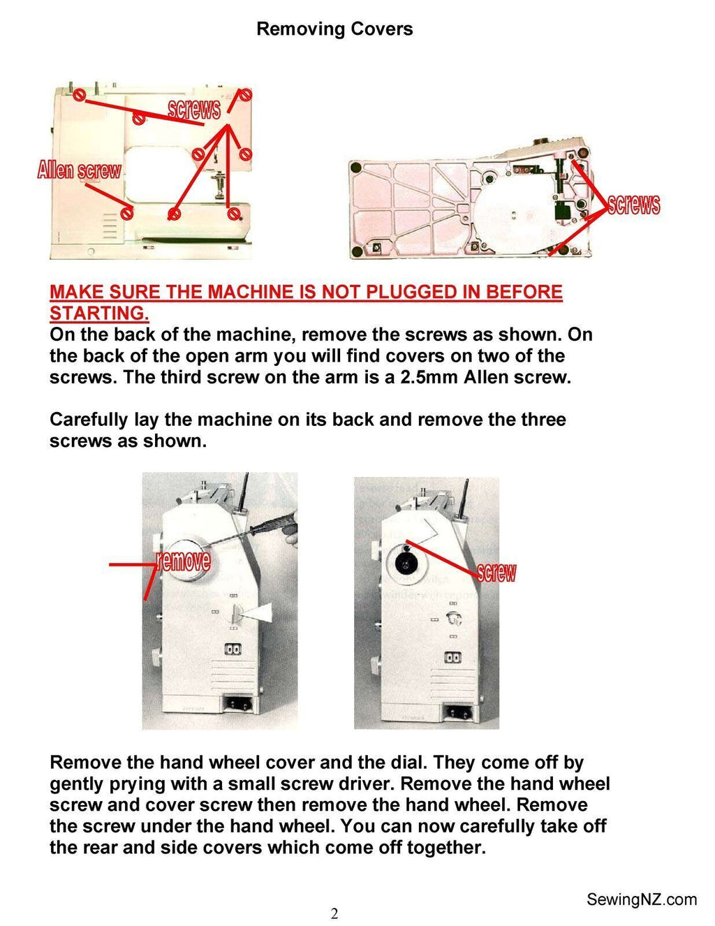 BERNINA 1030 1020 1015 1010 1005 1004 1000 SERVICE MANUAL (not user manual)
