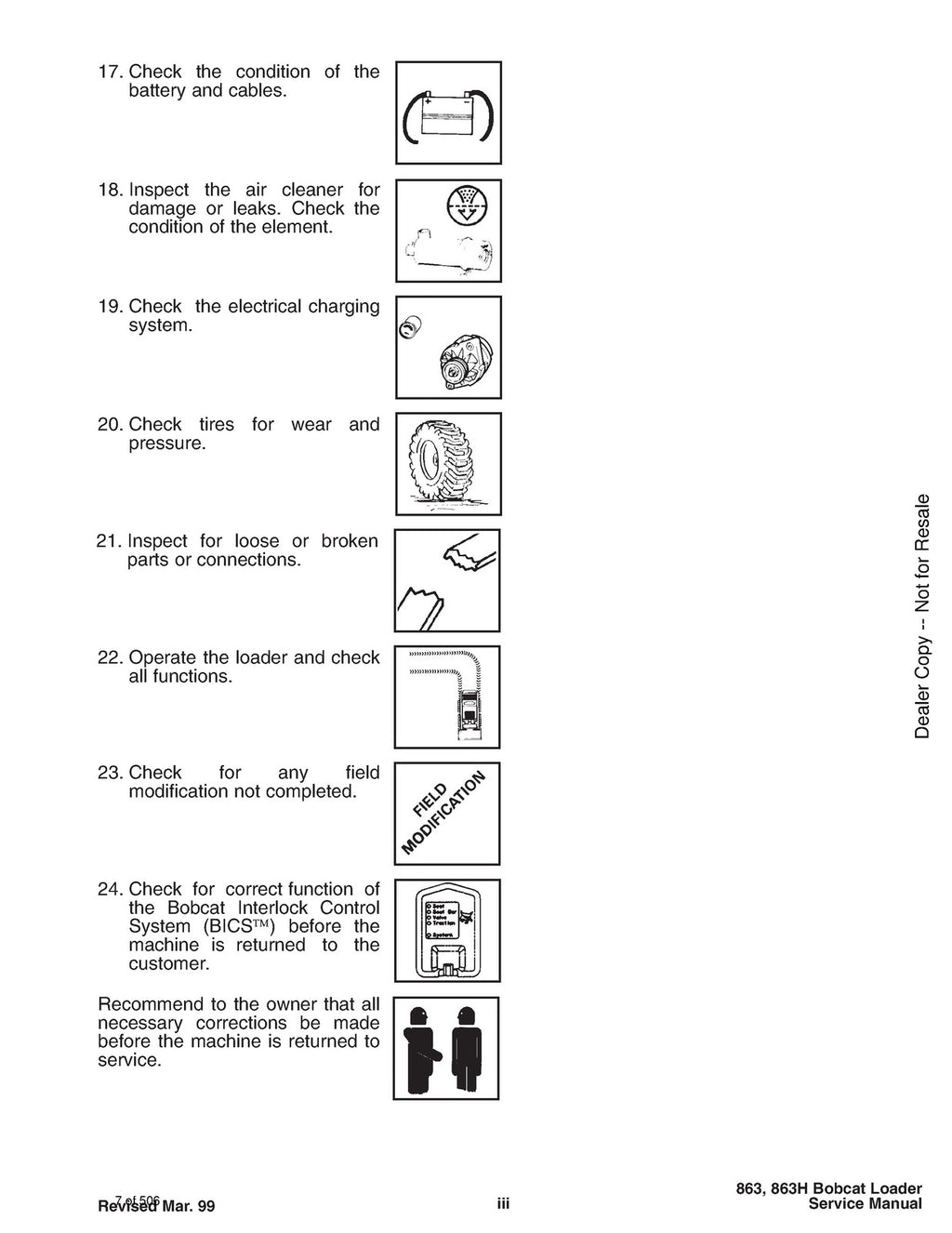 BOBCAT 863 & 863 HIGH FLOW SERVICE MANUAL - WIRE BOUND - COVERS - HUGE FOLDOUTS!