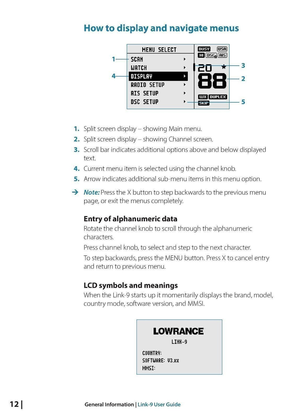LOWRANCE LINK-9 Fixed Mount VHF User Owners Manual Guide - TOUGH WIRE BINDING