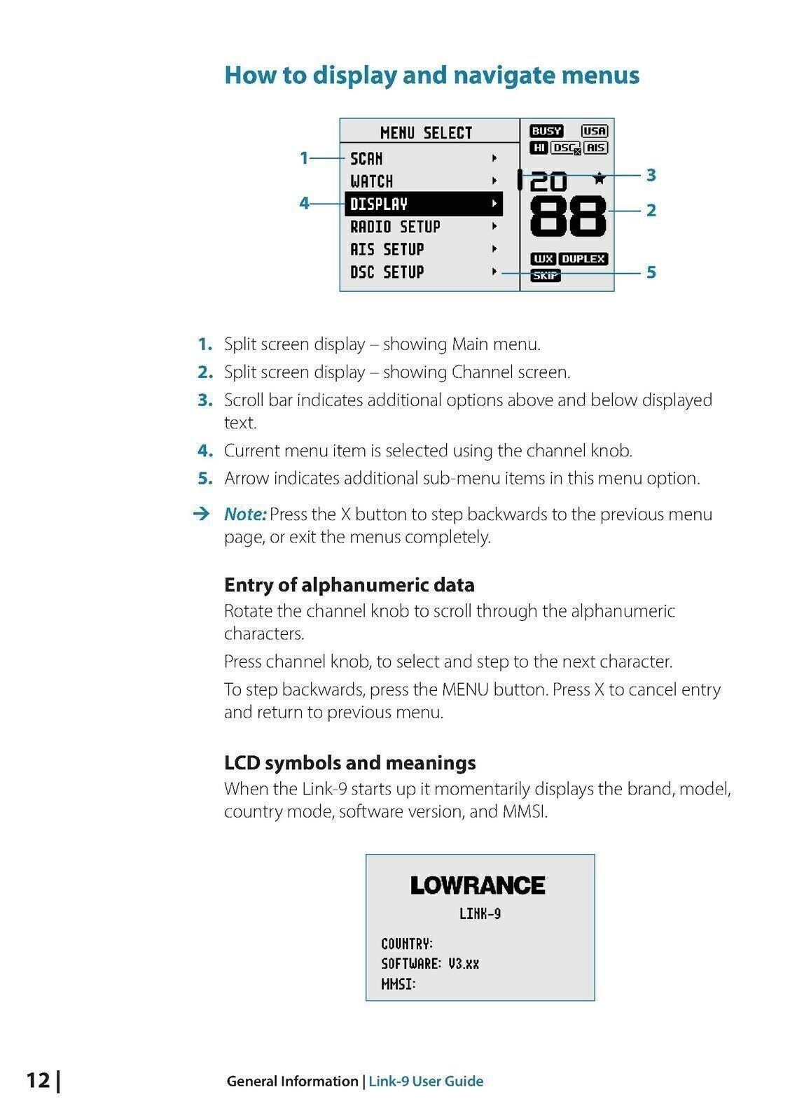 LOWRANCE LINK-9 Fixed Mount VHF User Owners Manual Guide - TOUGH WIRE BINDING