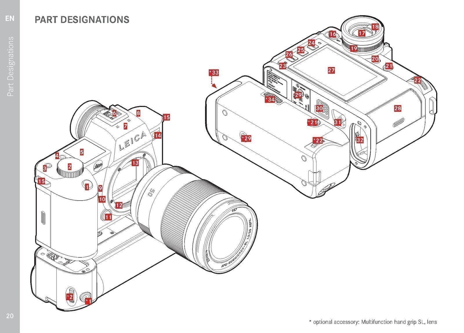 Leica SL2 Instruction User Manual: 220 Pages,  PVC Cover & DURABLE WIRE BINDING