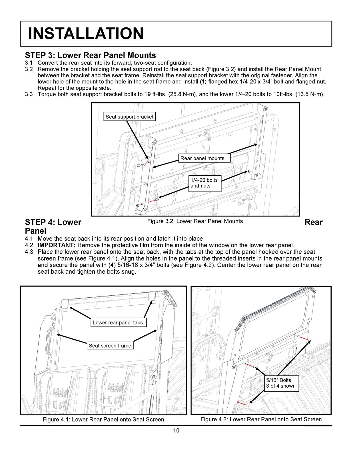 KUBOTA RTV-X1140 Cab Enclosure Kit Owners Manual - WIRE BOUND- TOUGH COVERS
