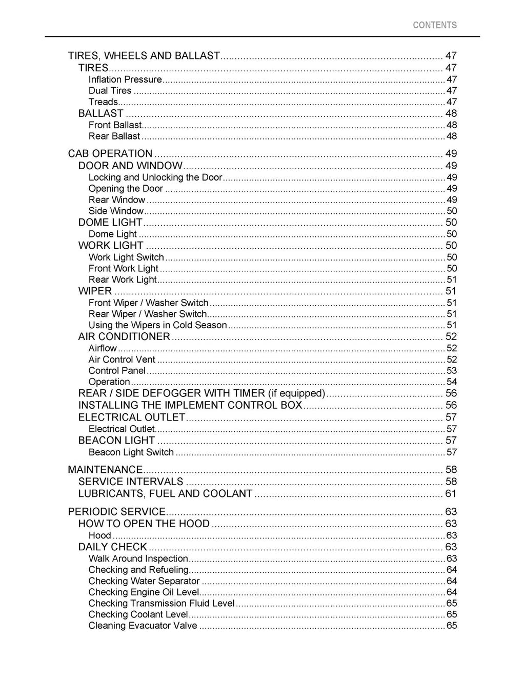 KUBOTA M8540 NARROW CAB TRACTOR OPERATORS MANUAL - WIRE BOUND - TOUGH COVERS