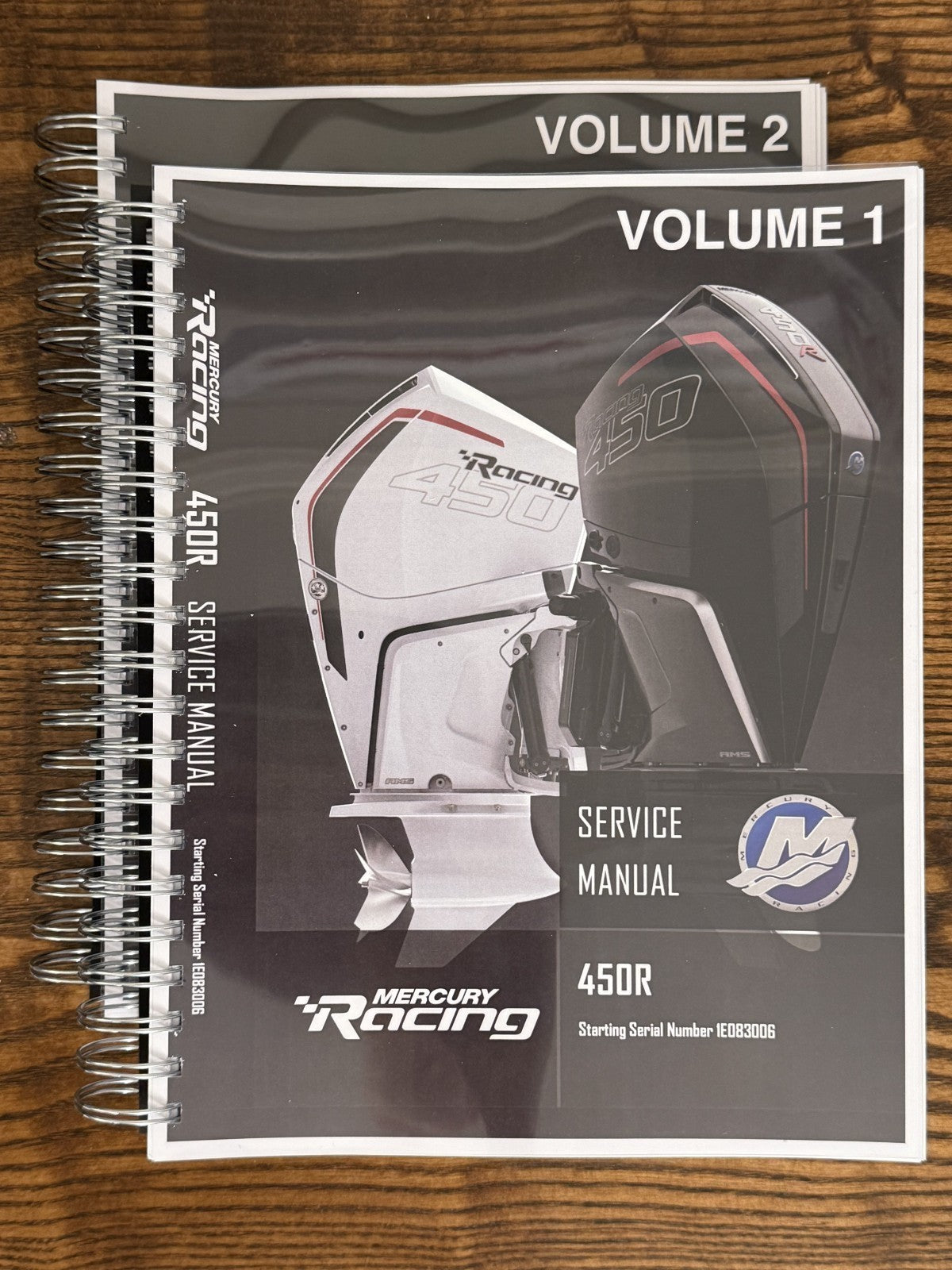 MERCURY RACING 450R SERVICE MANUAL - STEEL WIRE BOUND - COVERS - XL FOLDOUT DIAG