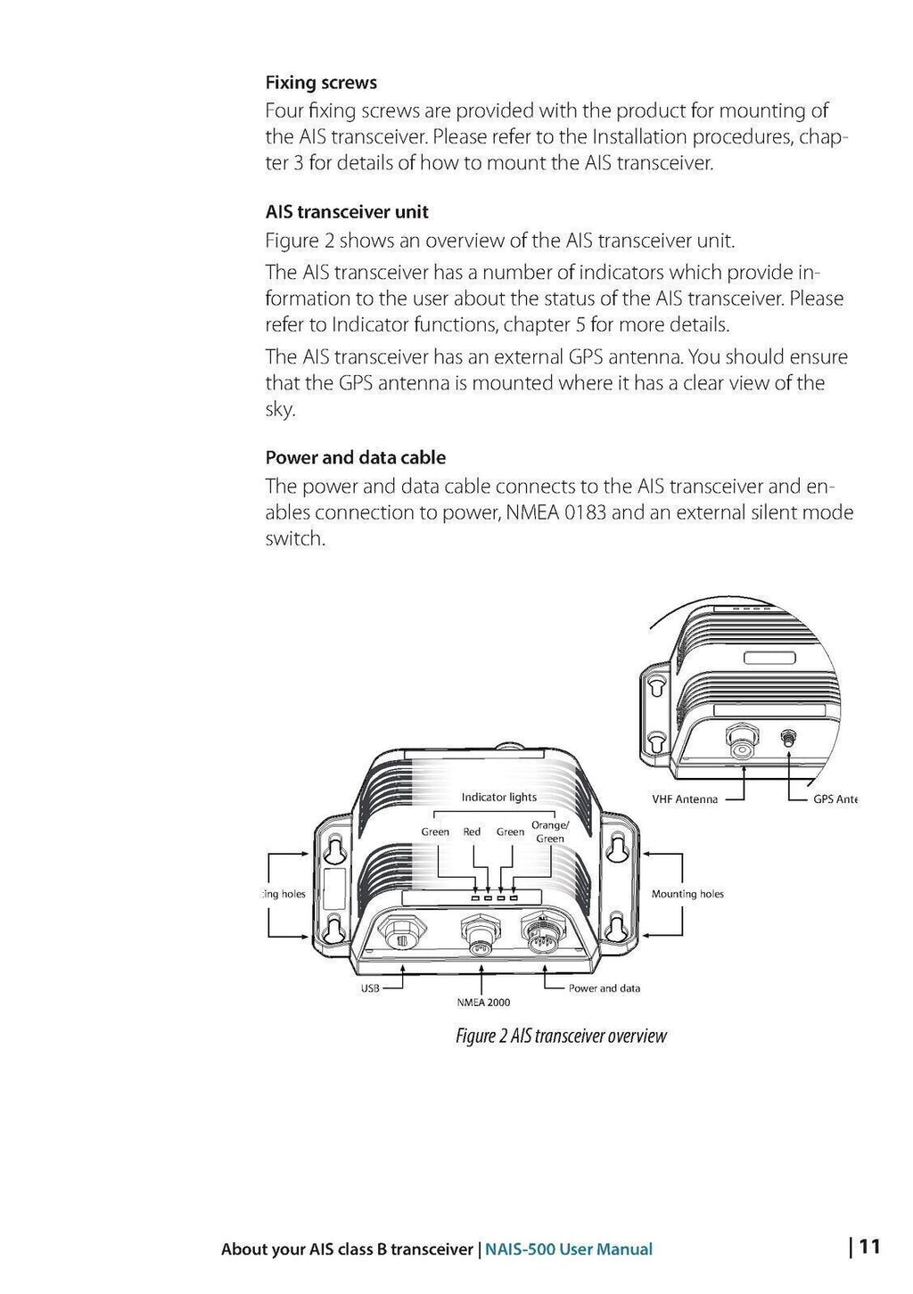 LOWRANCE NAIS-500-CLASS-B-AIS-TRANSCEIVER-USER User Manual - TOUGH WIRE BINDING
