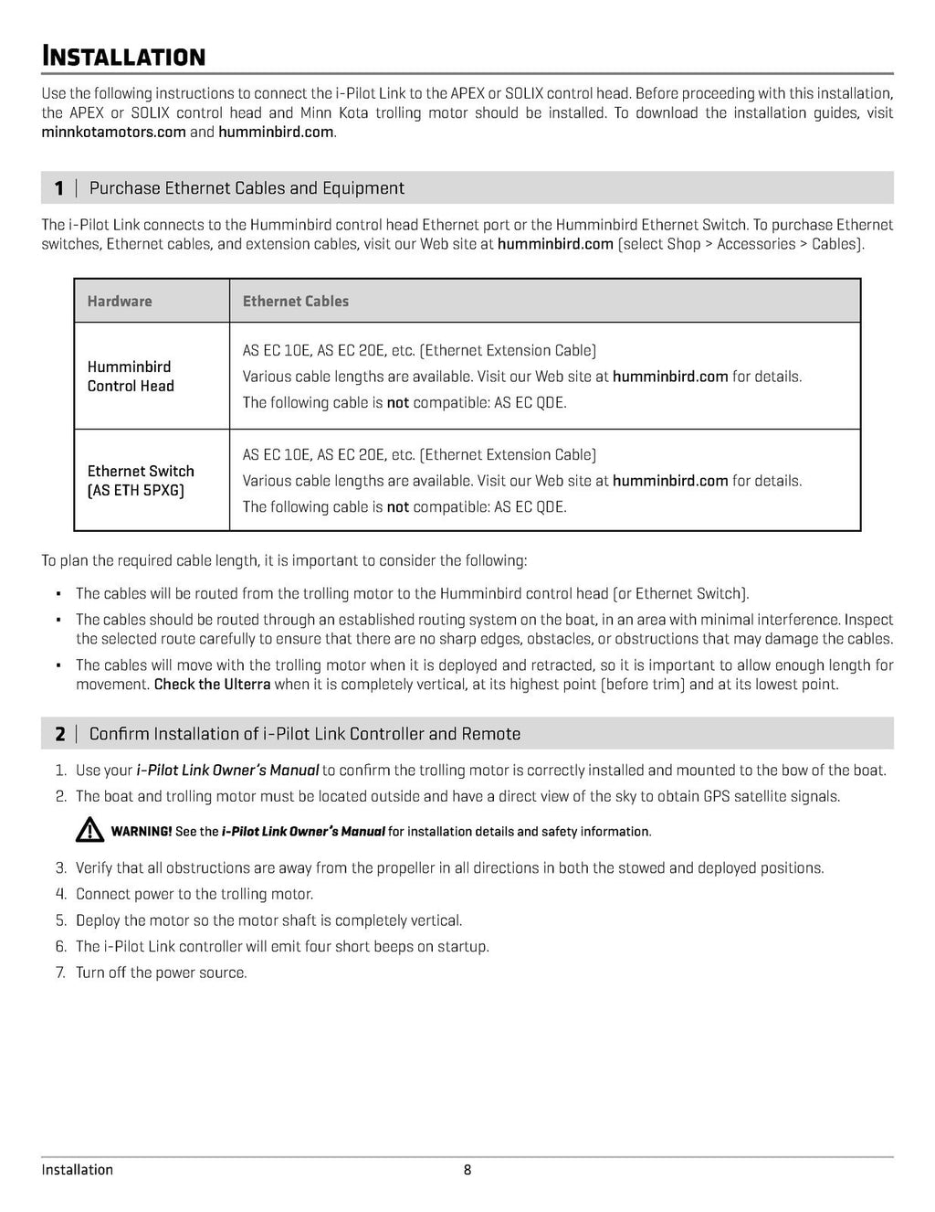 HUMMINBIRD iPilot Link Manual for APEX & SOLIX - WIRE BOUND - PROTECTIVE COVERS