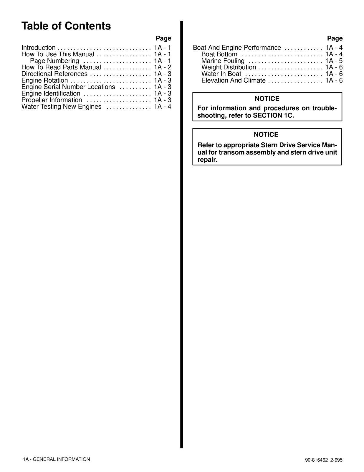 MERCURY MERCRUISER NO. 13 MARINE ENGINES SERVICE MANUAL - WIRE BOUND - COVERS