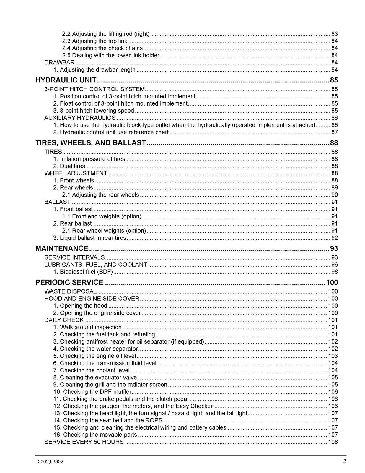 KUBOTA L3302 L3902 ROPS OPERATORS MANUAL - STEEL WIRE BOUND - PROTECTIVE COVERS
