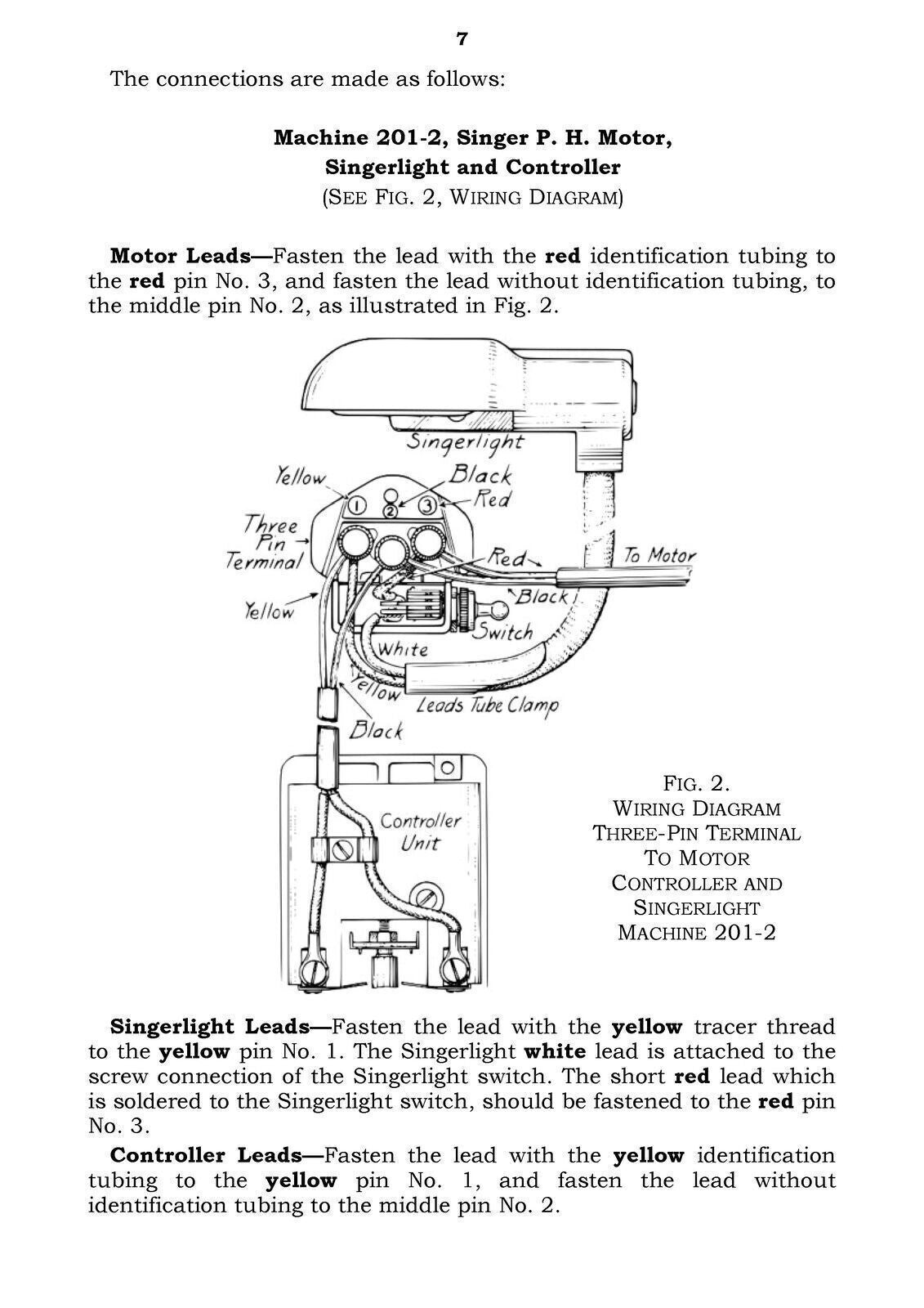SINGER 201-1 201-2 201-3 201-4 1200-1 ADJUSTERS Manual - TOUGH WIRE BINDING