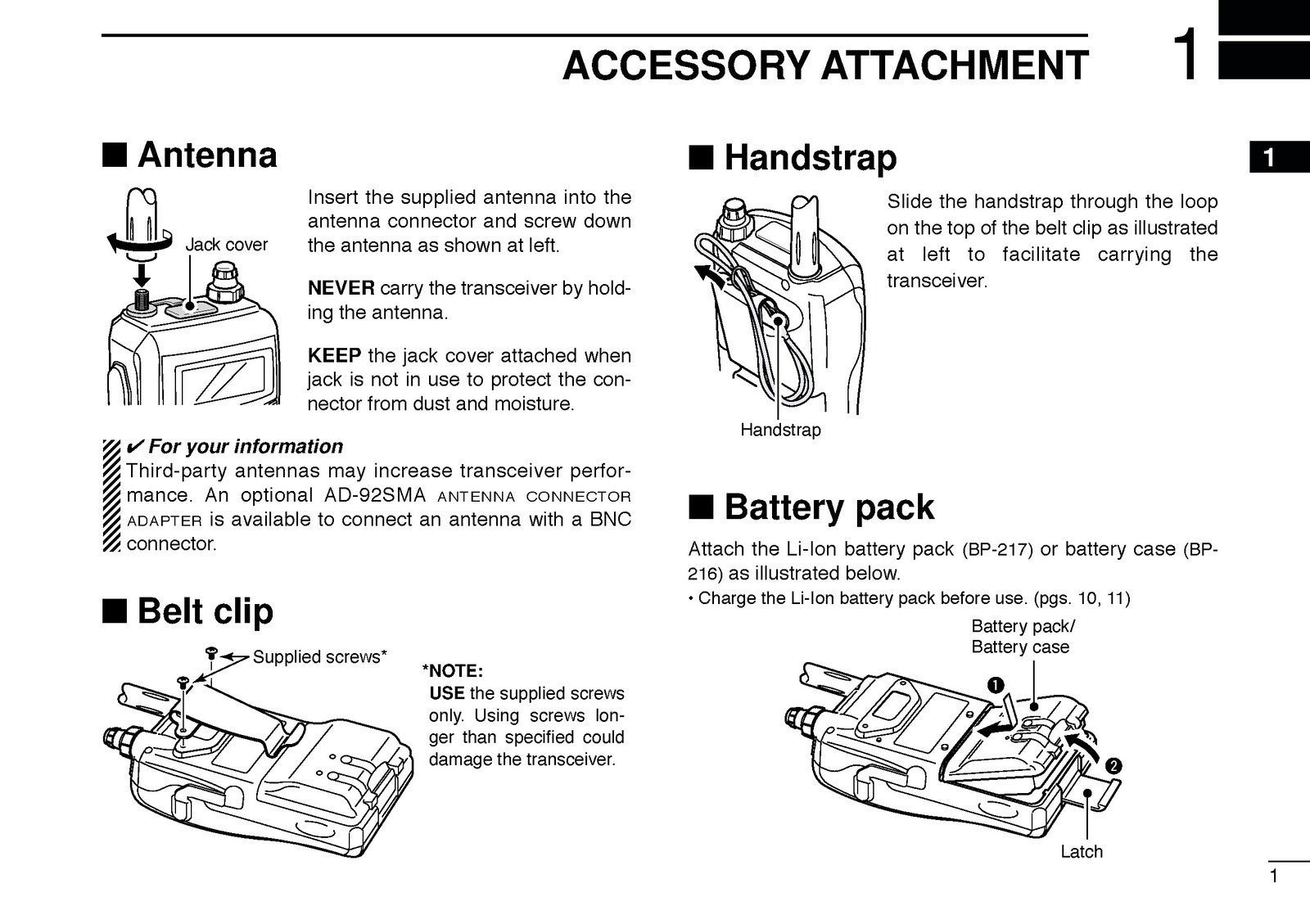 ICOM IC-91A IC-91AD TRANSCEIVER INSTRUCTION MANUAL - WIRE BOUND - TOUGH COVERS