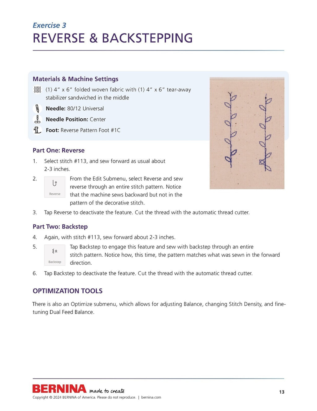 BERNINA 990 Sewing Workbook Manual - STEEL WIRE BOUND - PROTECTIVE COVERS