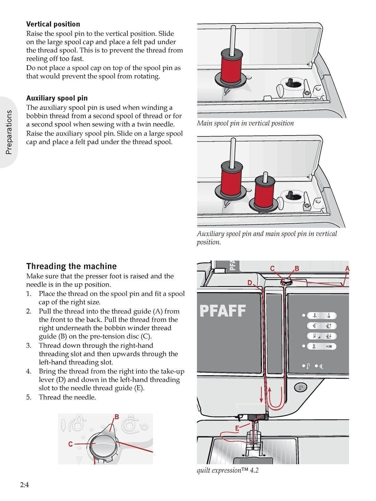 PFAFF Expression 3.2 4.2 Sewing Machine User Manual TOUGH WIRE BINDING & COVERS