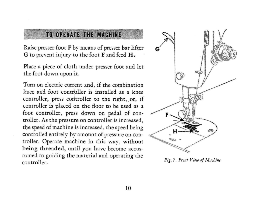 SINGER 201 Sewing Machine User Manual Operation Guide - TOUGH WIRE BINDING