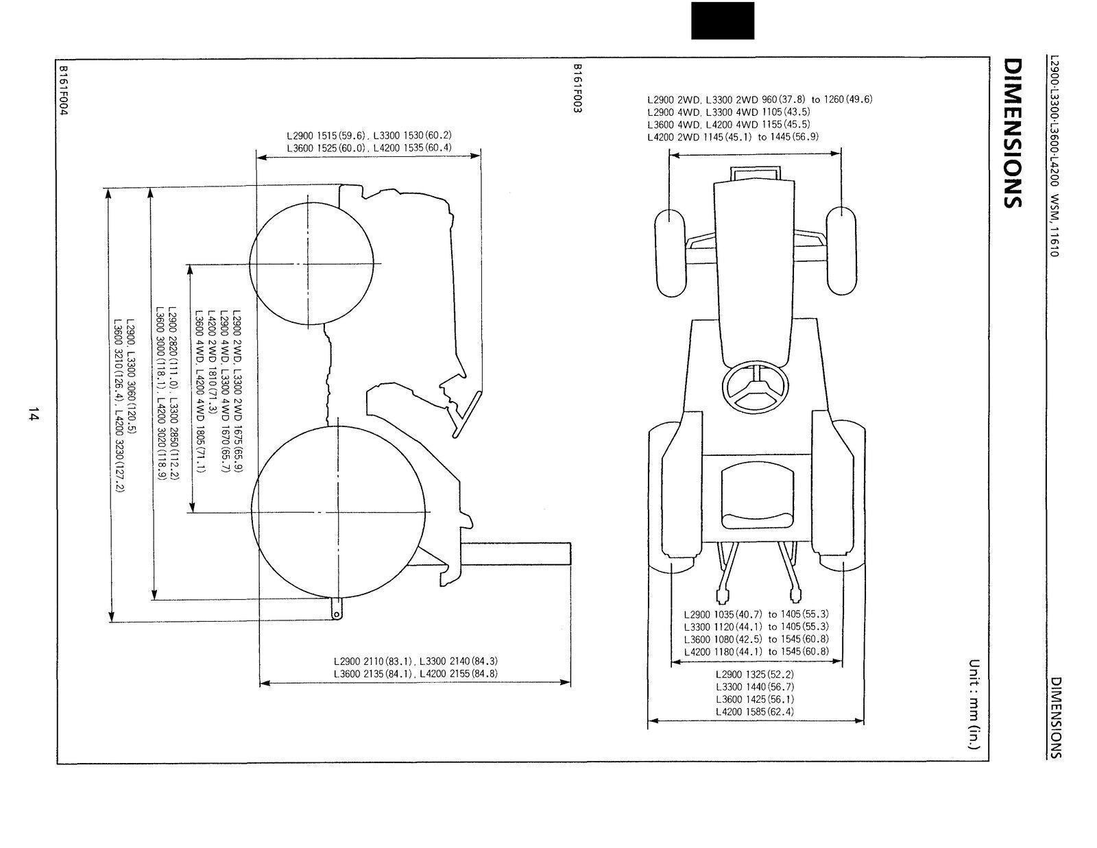 KUBOTA L2900 L3300 L3600 L4200 WORKSHOP MANUAL WSM - WIRE BOUND - COVERS - COLOR