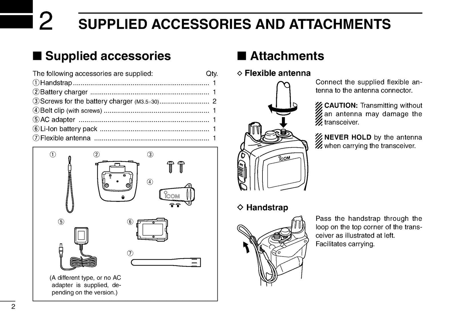 ICOM IC-M72 MARINE TRANSCEIVER INSTRUCTION MANUAL - WIRE BOUND - TOUGH COVERS