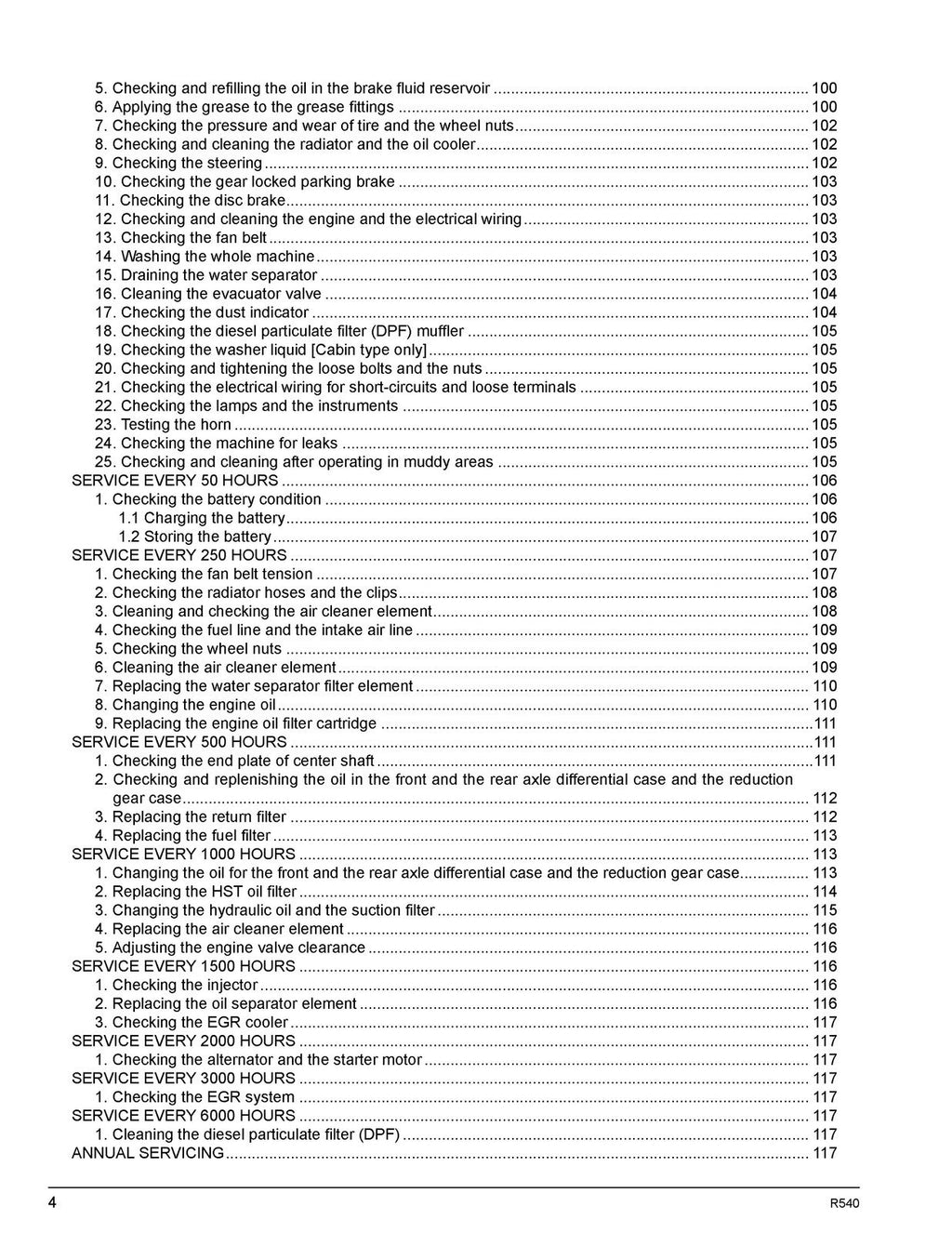 KUBOTA R540 WHEEL LOADER OPERATORS MANUAL - STEEL WIRE BOUND - PROTECTIVE COVERS