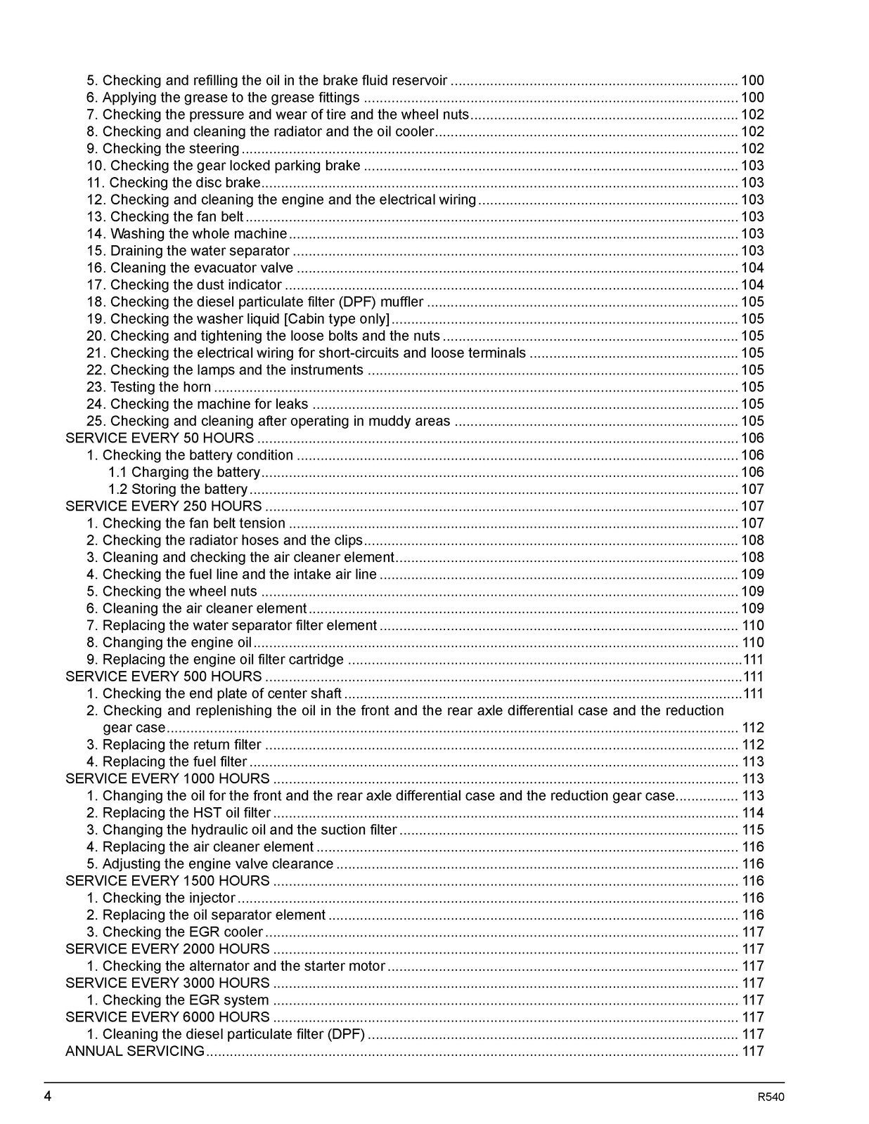 KUBOTA R540 WHEEL LOADER OPERATORS MANUAL - STEEL WIRE BOUND - PROTECTIVE COVERS