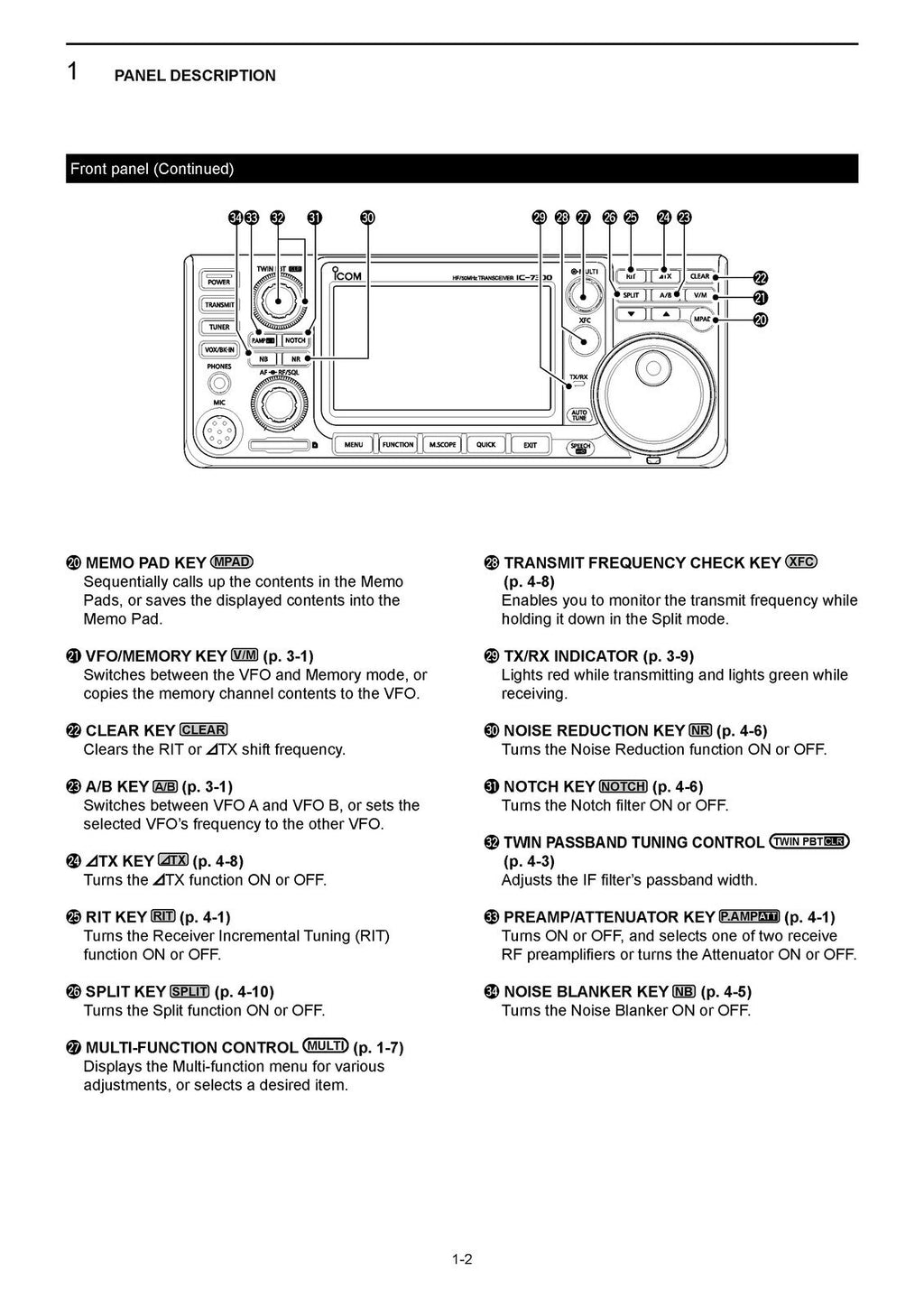 ICOM IC-7300 Transceiver Basic User Manual - STEEL WIRE BOUND - TOUGH COVERS