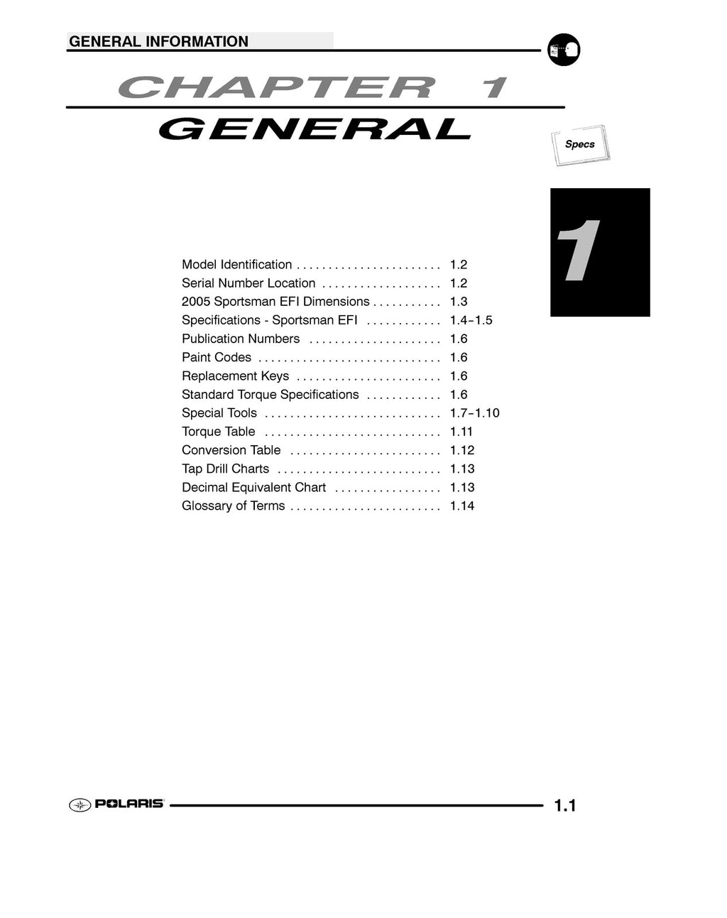 POLARIS Sportsman 700 EFI 2005 Bundle Workshop & Operators Manual, BOUND COVERS