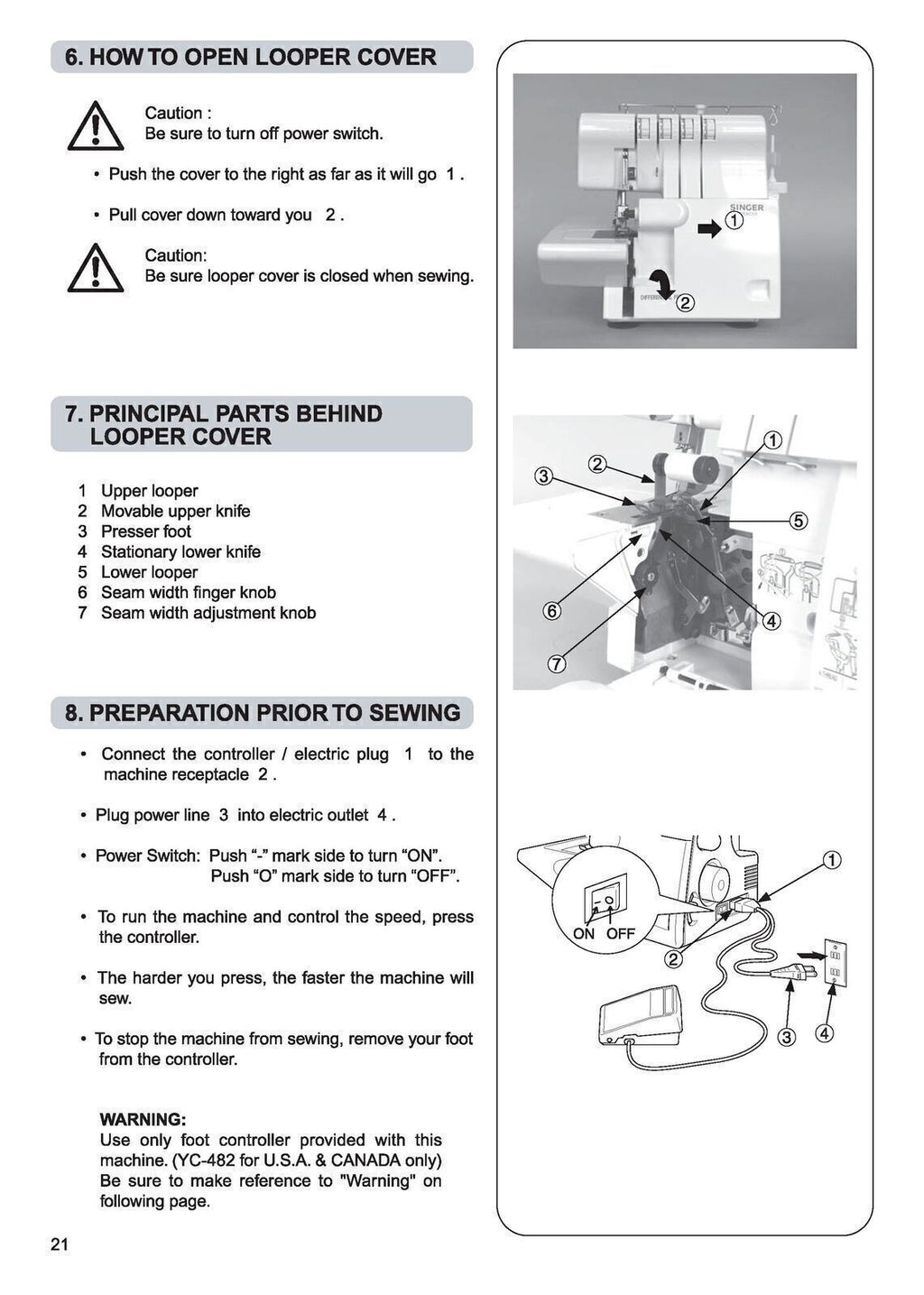 SINGER 14SH644 14SH654 User Manual Overlocker Guide TOUGH WIRE BINDING & COVERS
