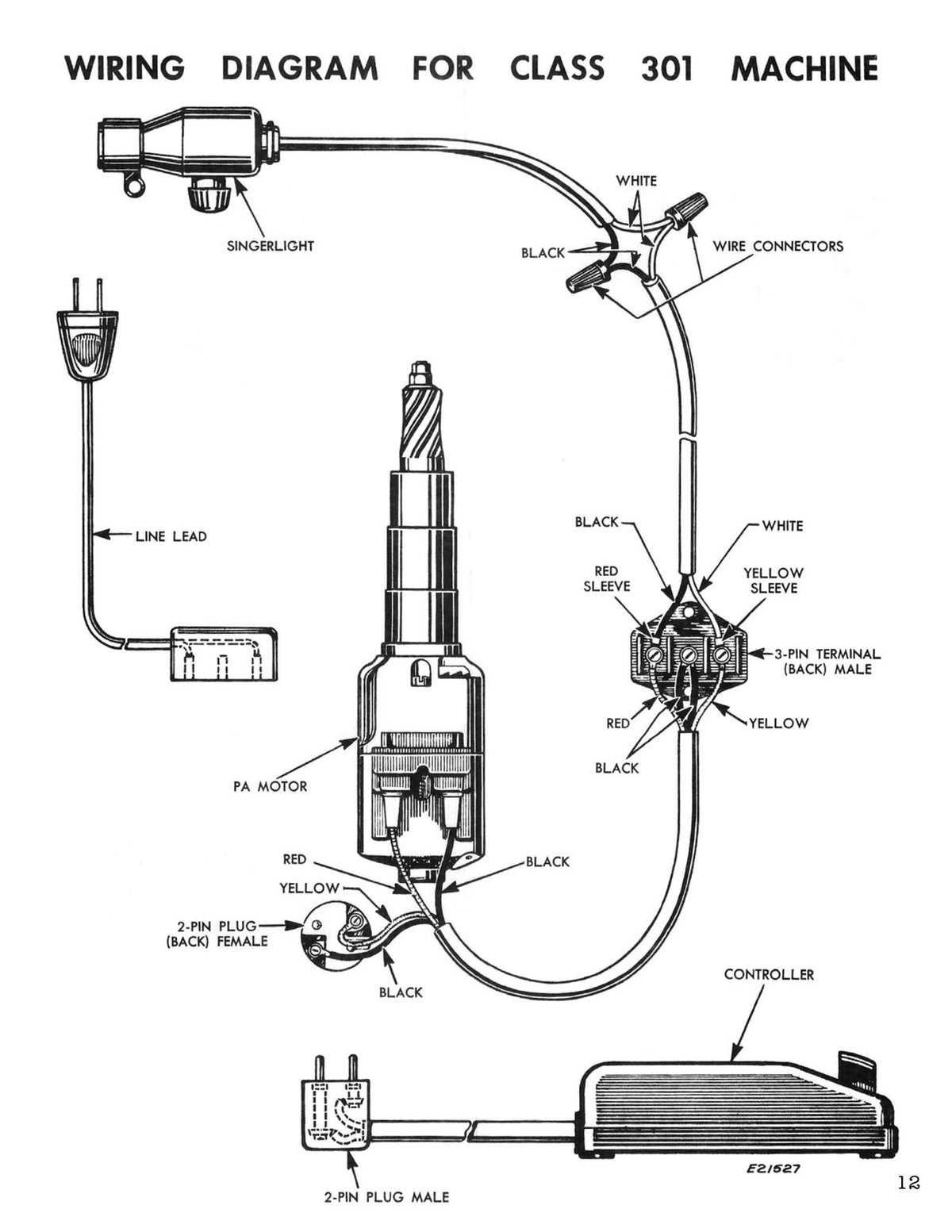 Singer 301 Adjusters Manual For Electric Sewing Machine - Tough Wire Binding