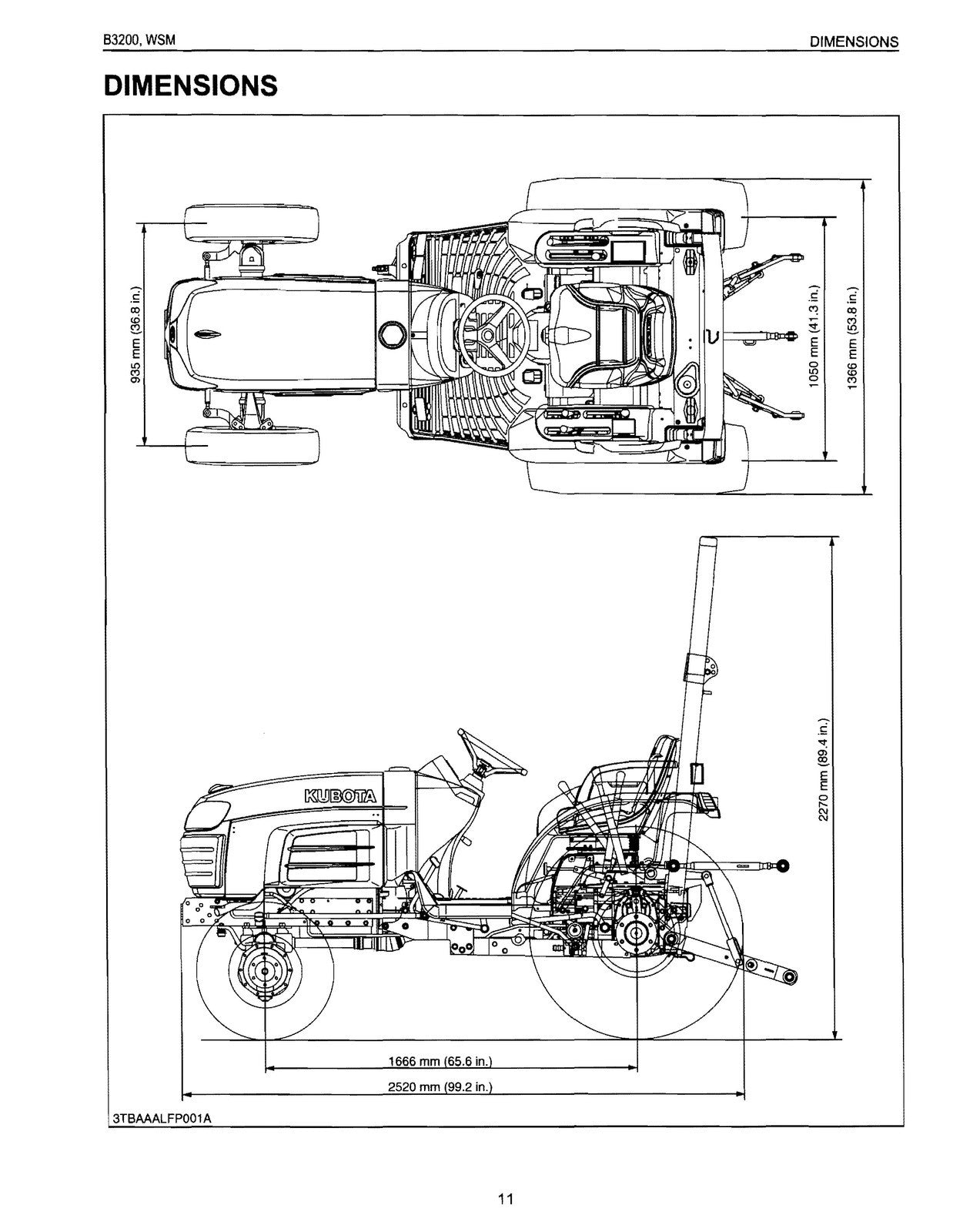 KUBOTA B3200 BUNDLE - OPERATORS & WORKSHOP MANUAL PAIR - WIRE BOUND - COVERS