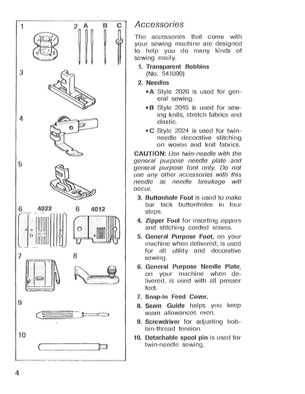 SINGER Sewing Machine Model 4012 4022 User Manual Guide [WIRE BOUND UPGRADE]