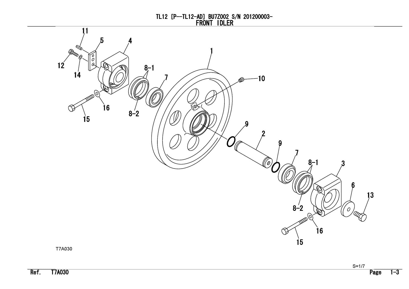 TAKEUCHI TL12 TL12-AD Crawler Loader Illustrated Parts Manual WIRE BOUND, COVERS